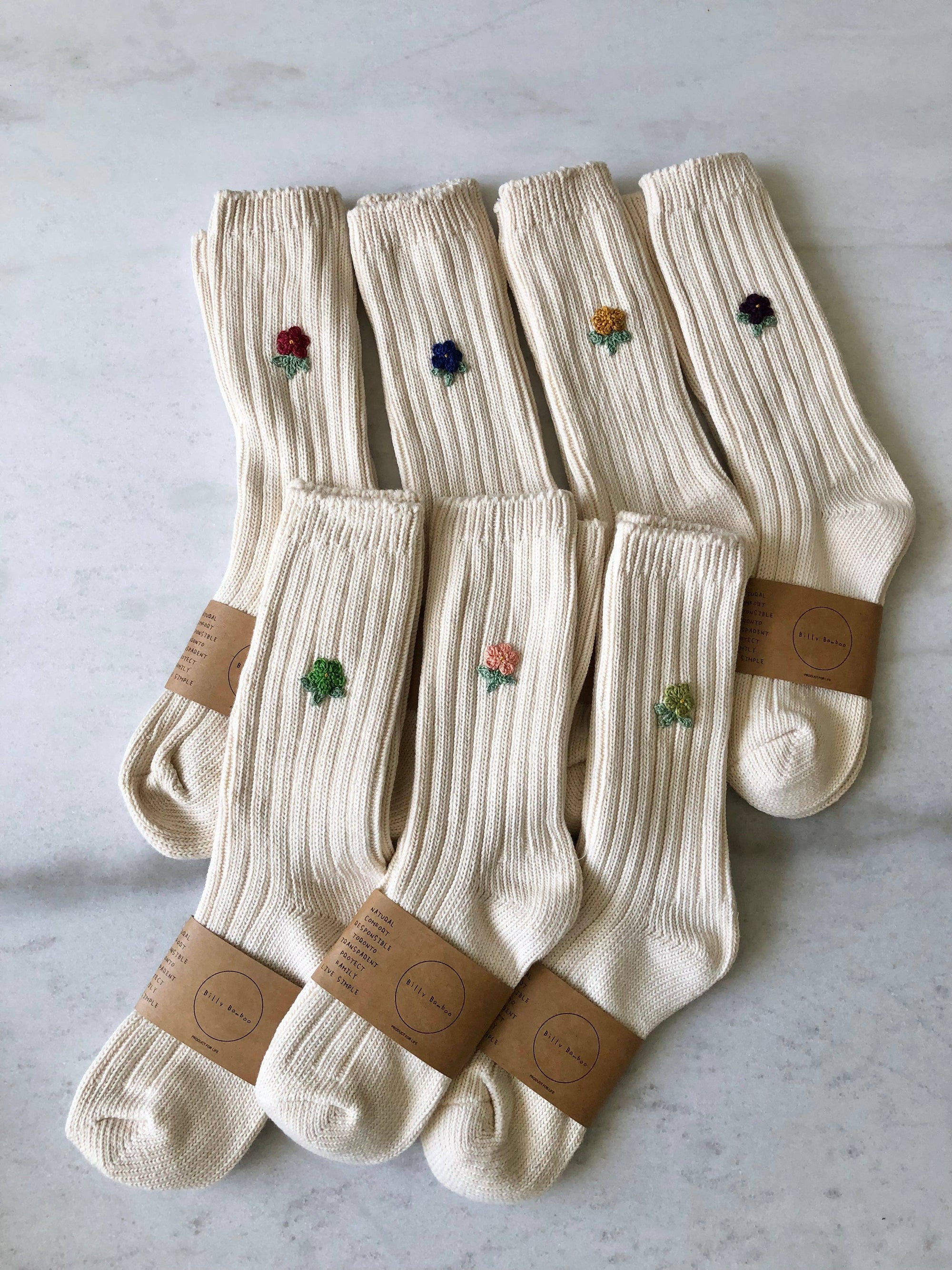 CROCHET FIELD ROSE SOCKS
