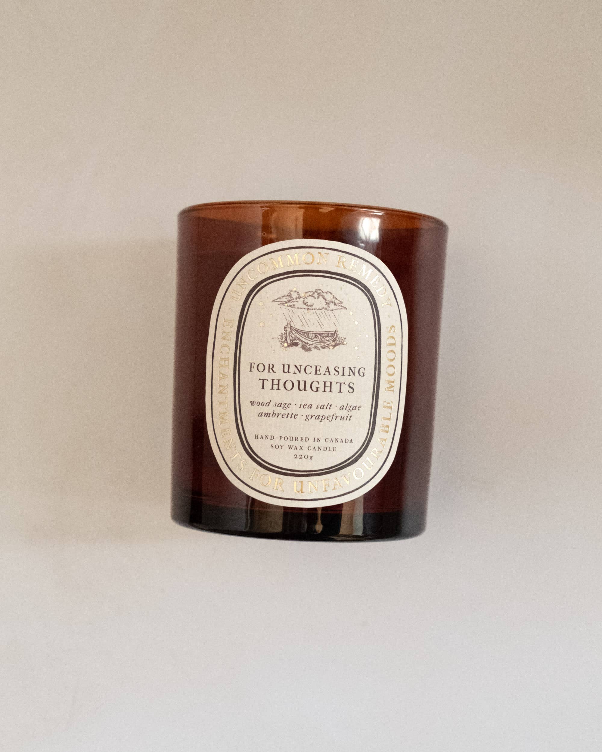 For Unceasing Thoughts: 220g Soy Wax Candle