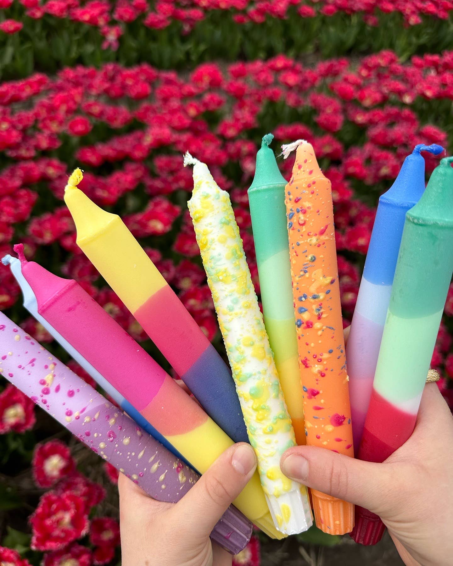 Taper candles- Summer vibes / Lavender Confetti