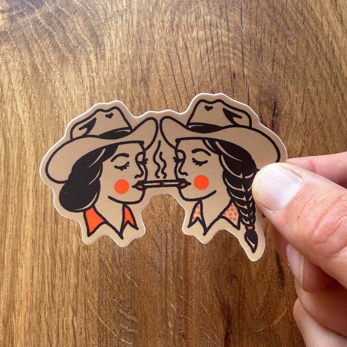 Cowgirl Smoke Matte 3 Inch Vinyl Sticker