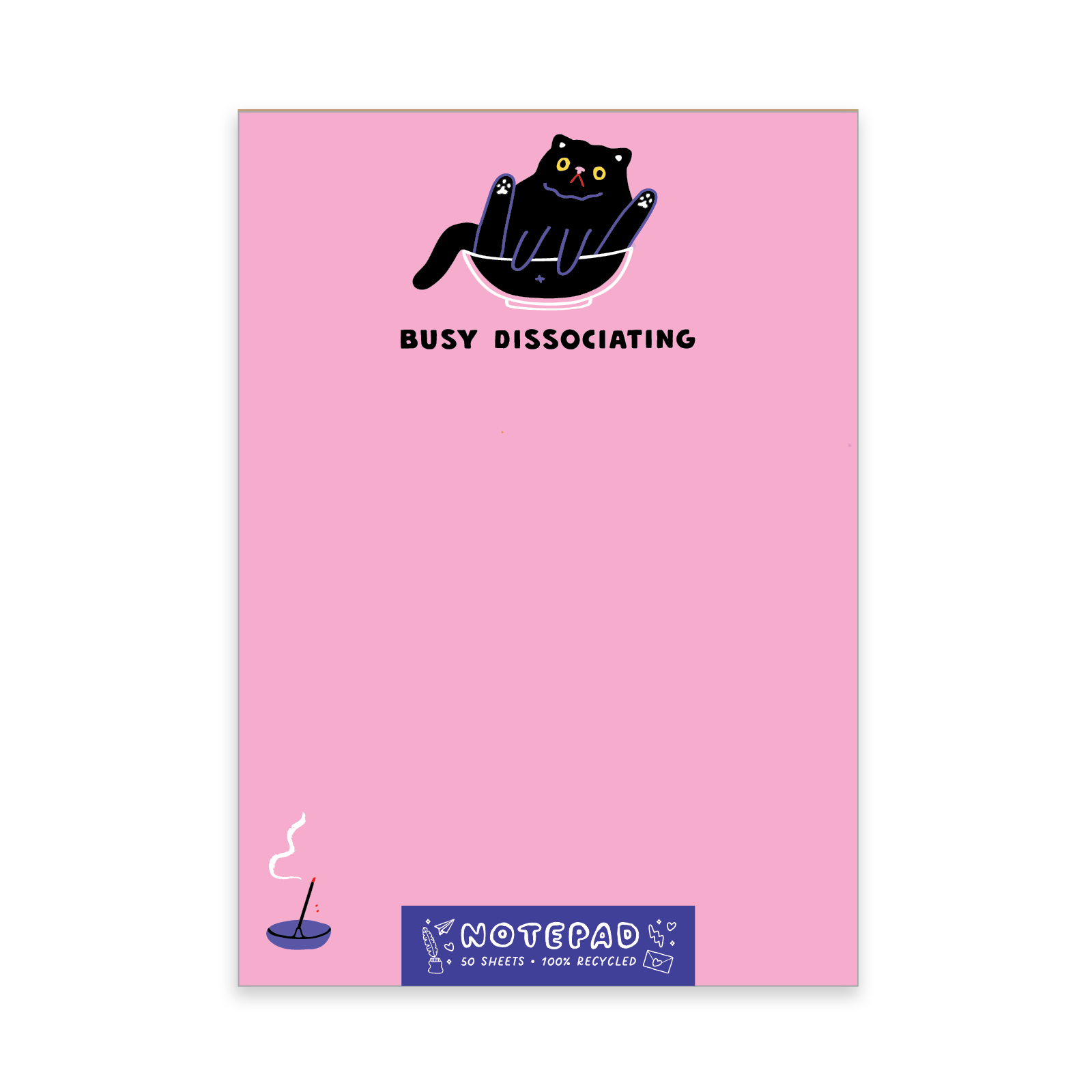 Busy Dissociating Cat Notepad