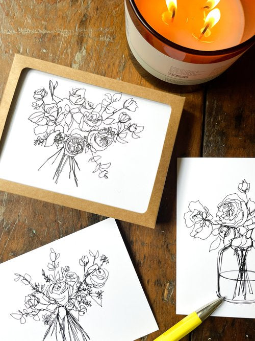 Line Drawing Bouquet Pack