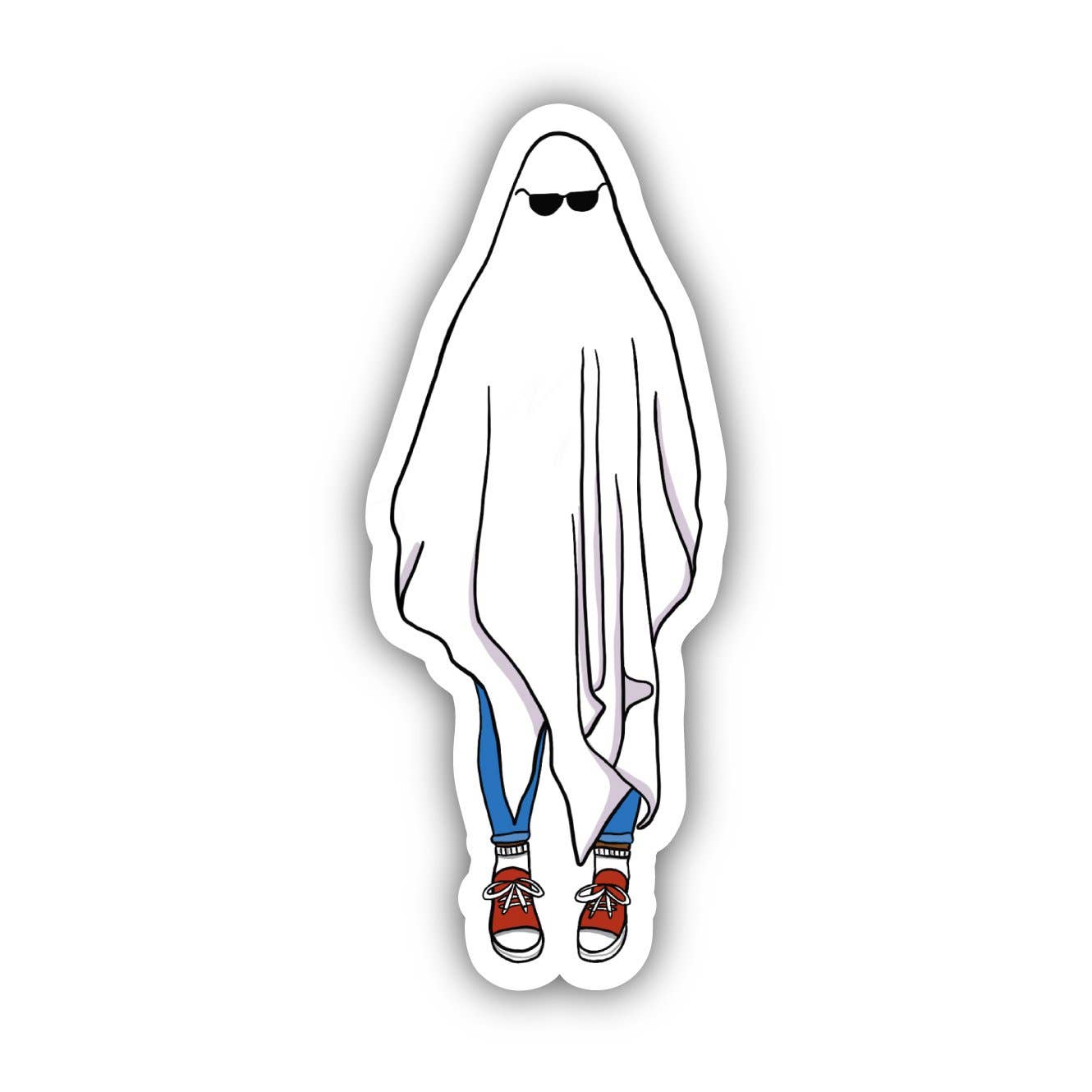 Ghost with Sneakers Sticker