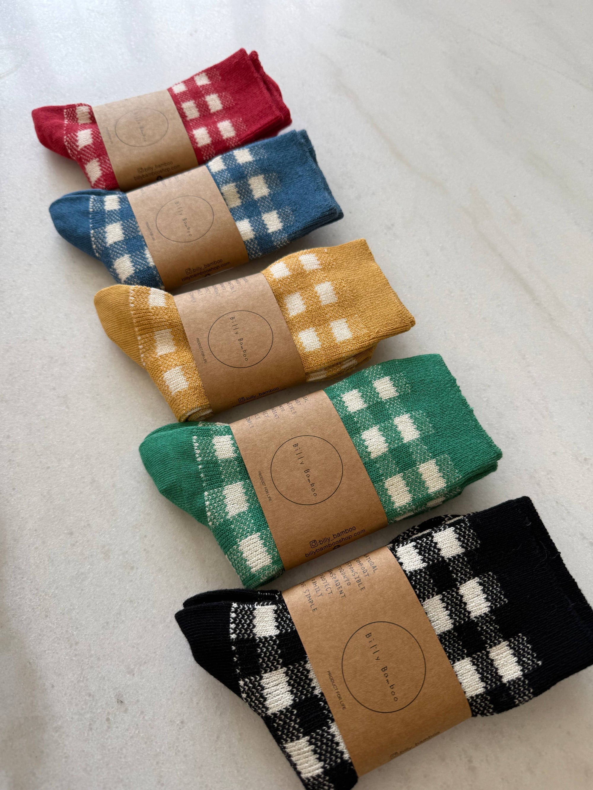 COLOR GINGHAM SOCKS