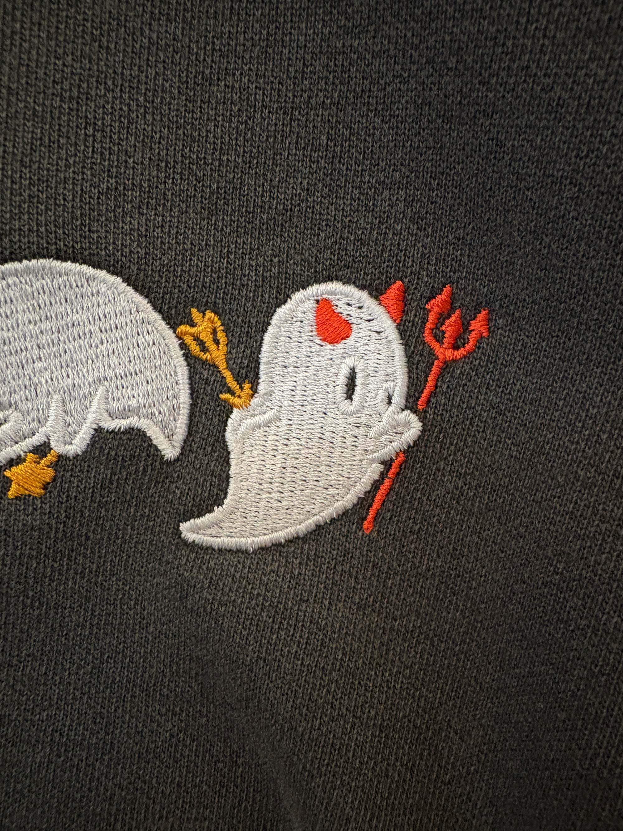 Embroidered Ghost Crewneck Sweatshirt
