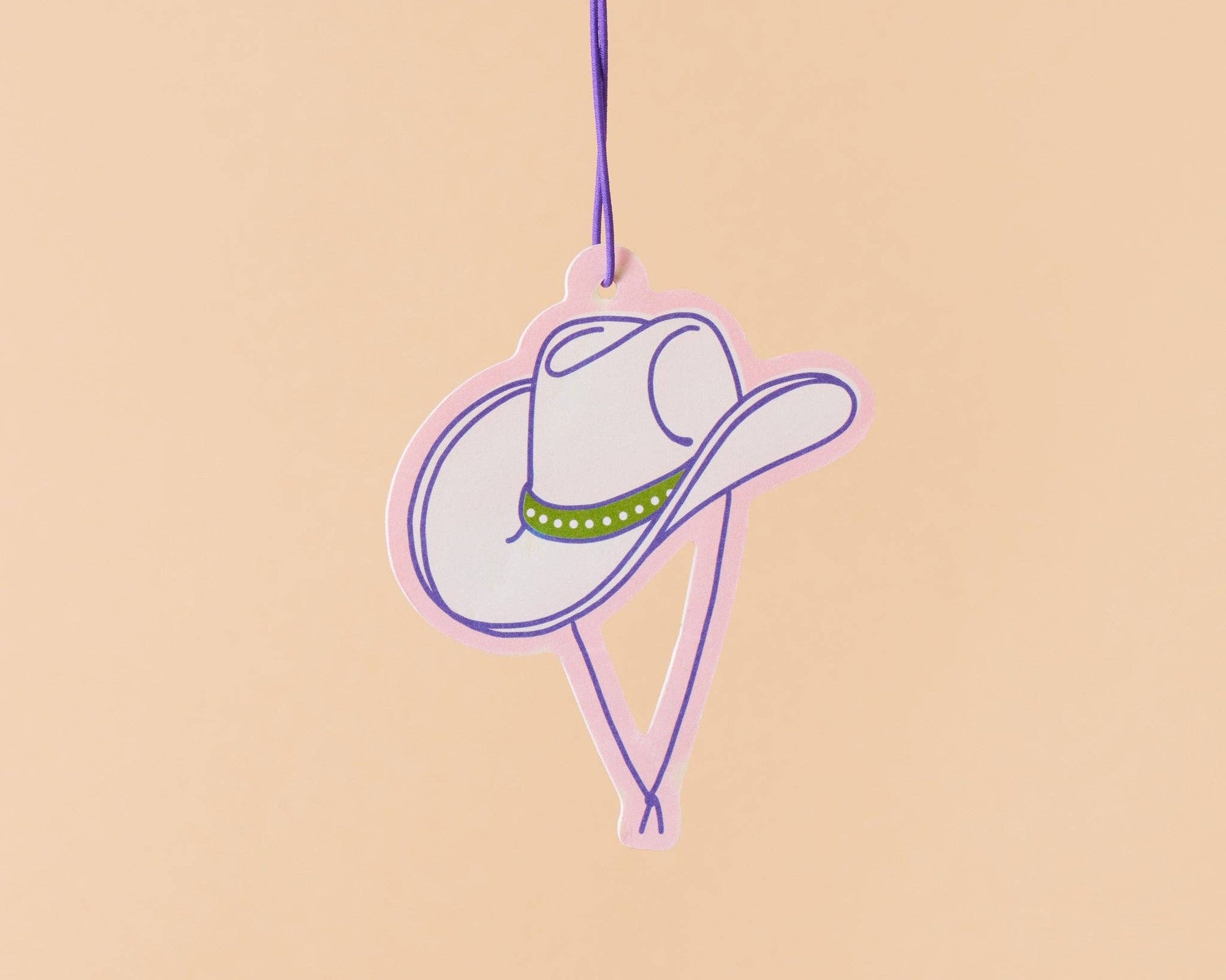 Cowgirl Hat Air Freshener - Green Apple