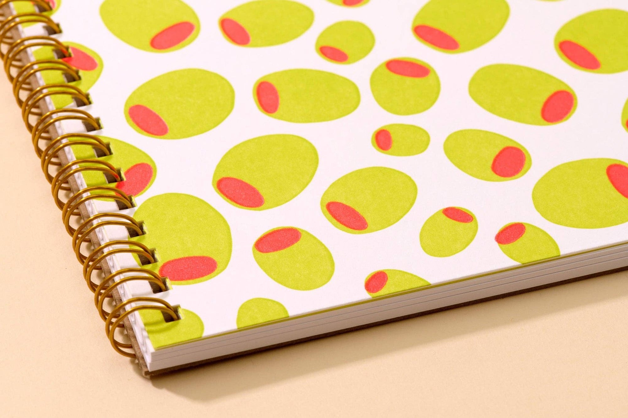 Olives Letterpress Spiral Foodie Notebook