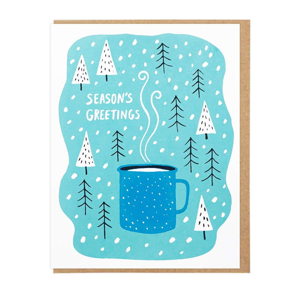 Season's Greetings Enamel Cup