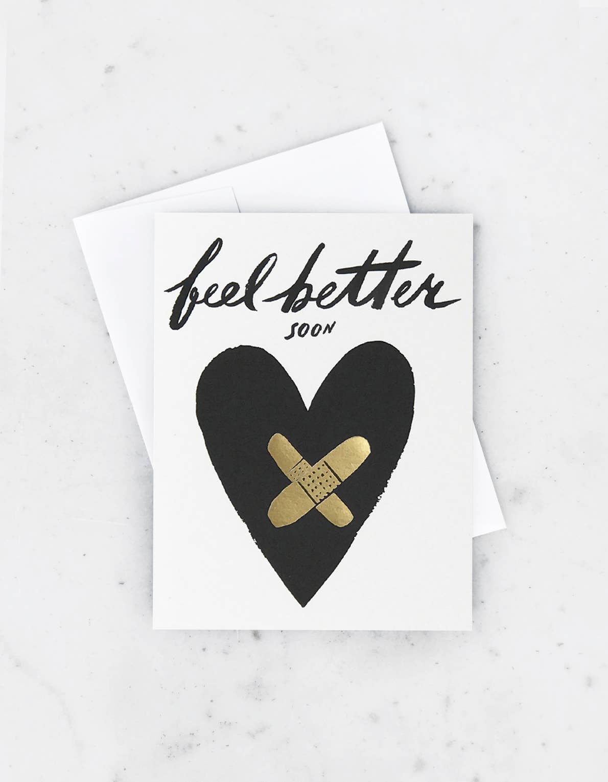 Feel Better Soon Bandaid Heart Card