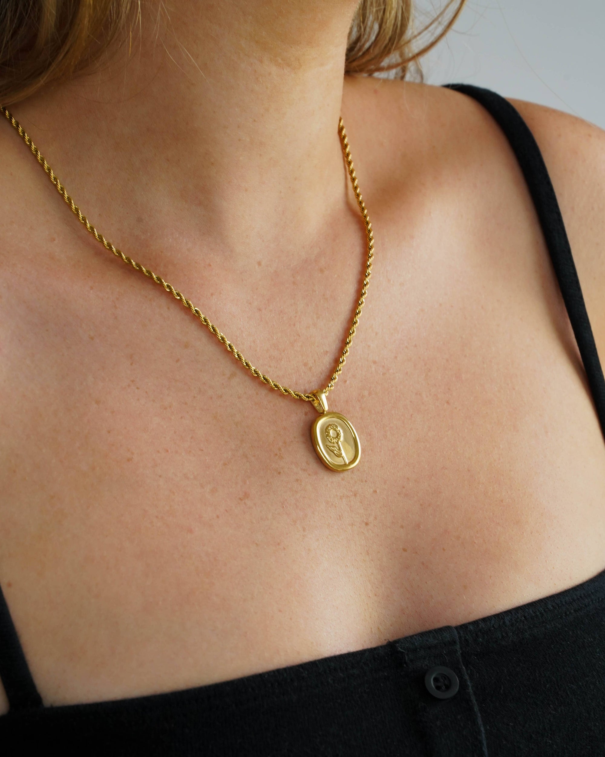 Sunflower Icon Necklace