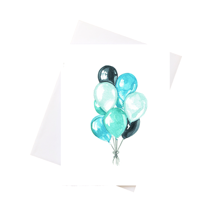 Blue Balloons Card