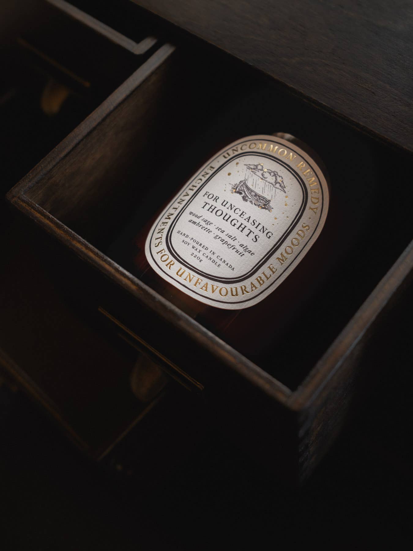For Unceasing Thoughts: 220g Soy Wax Candle