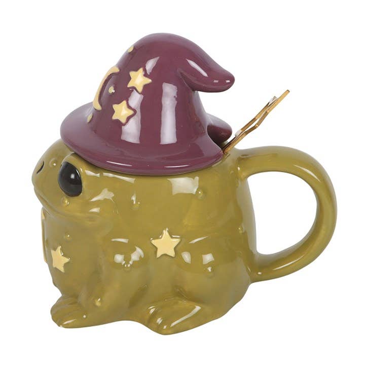 Magic Frog // Toad Shaped Halloween Mug with Spoon