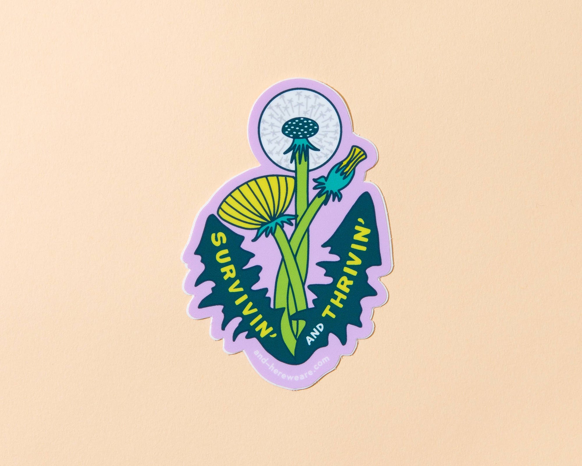 Survivin’ and Thrivin’ Dandelion Vinyl Sticker