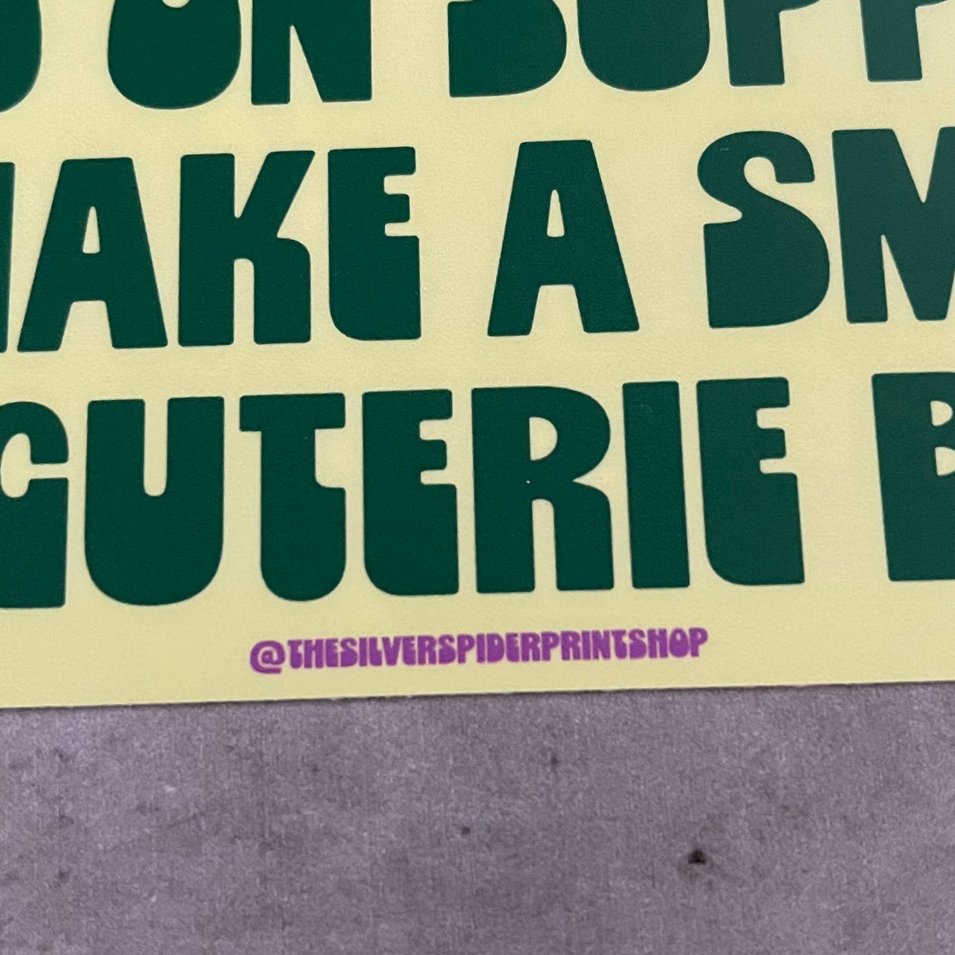 On my way to spend $150 Charcuterie board Bumper Sticker