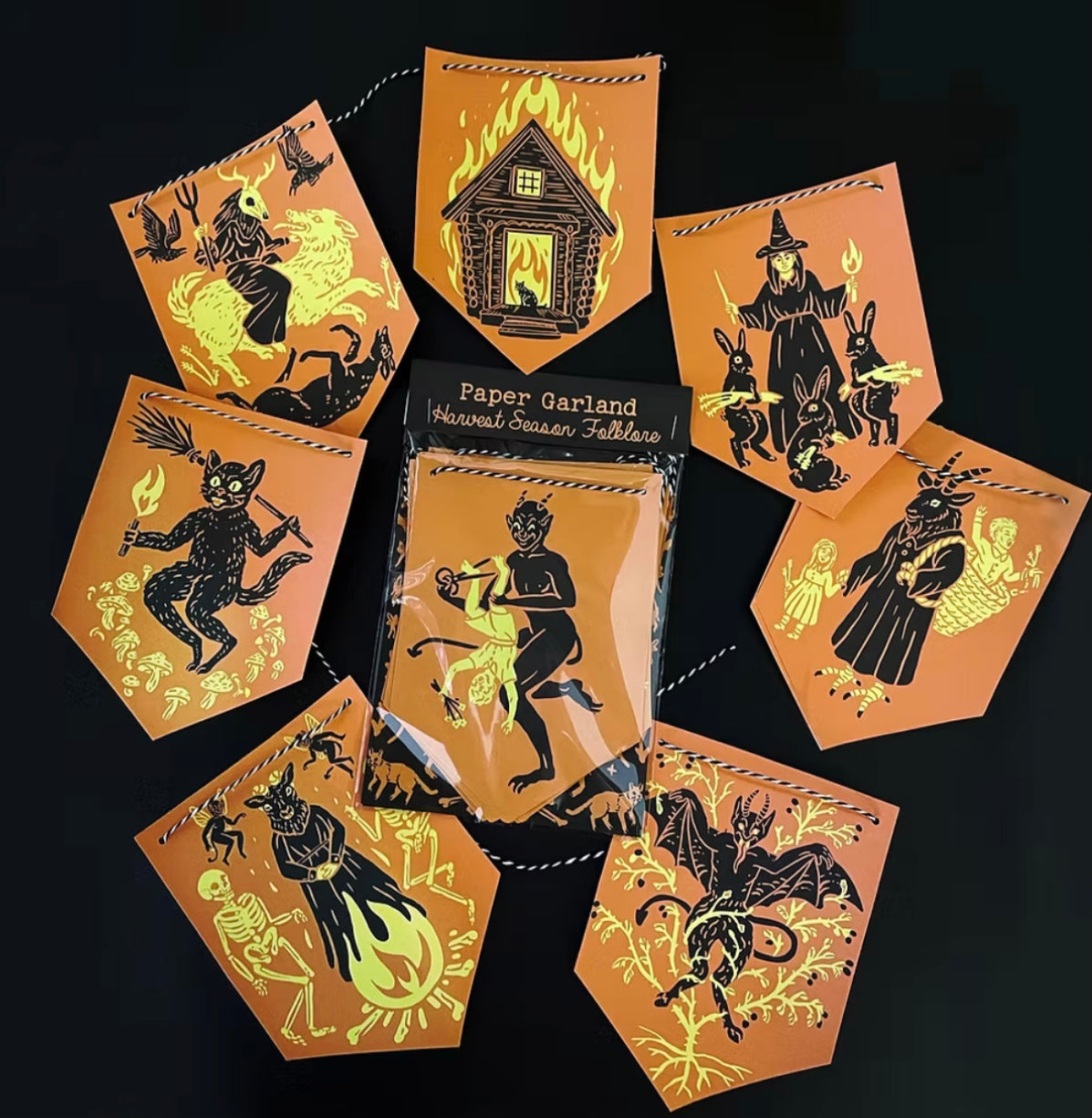 Harvest Season Folklore Paper Garland