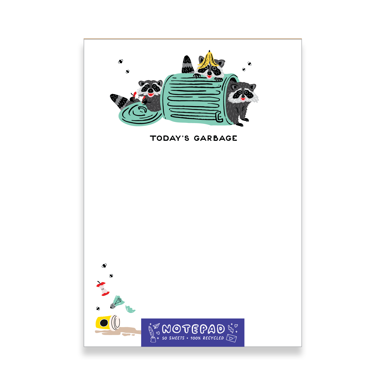 Todays Garbage Raccoons Notepad