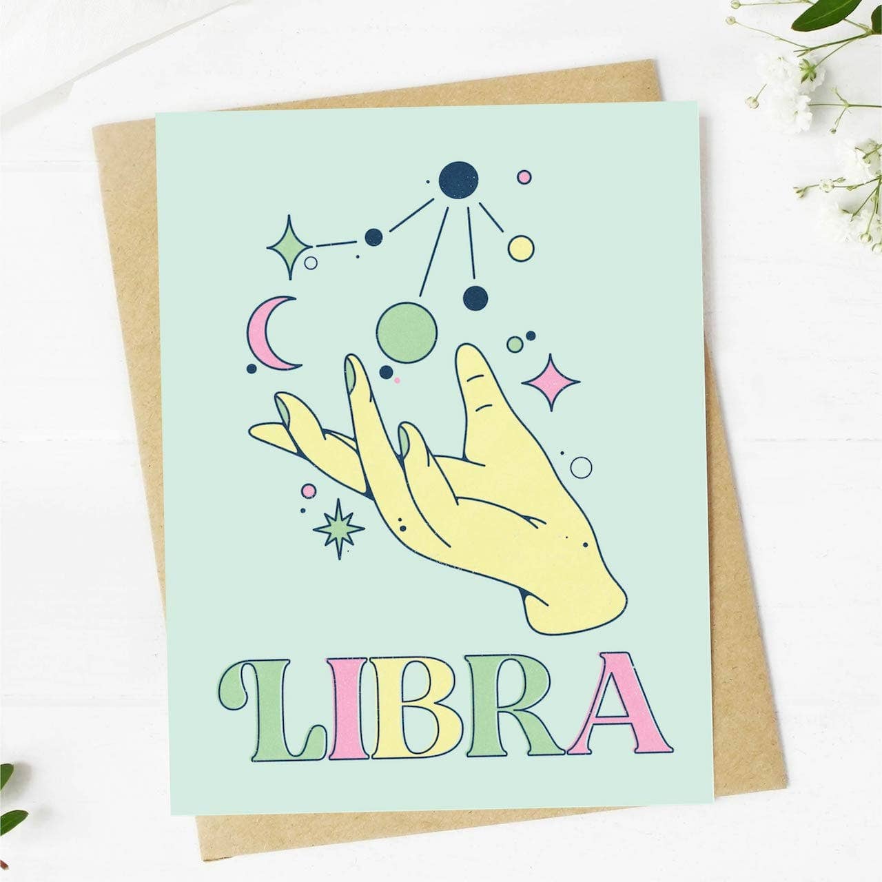 Libra Zodiac Greeting Card