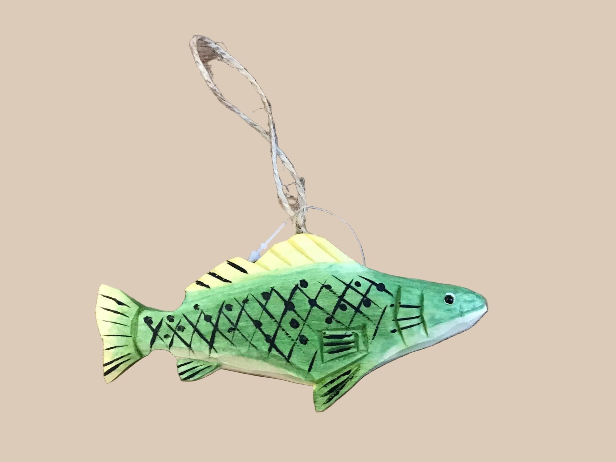 Trout Fish Wooden Carved Ornament