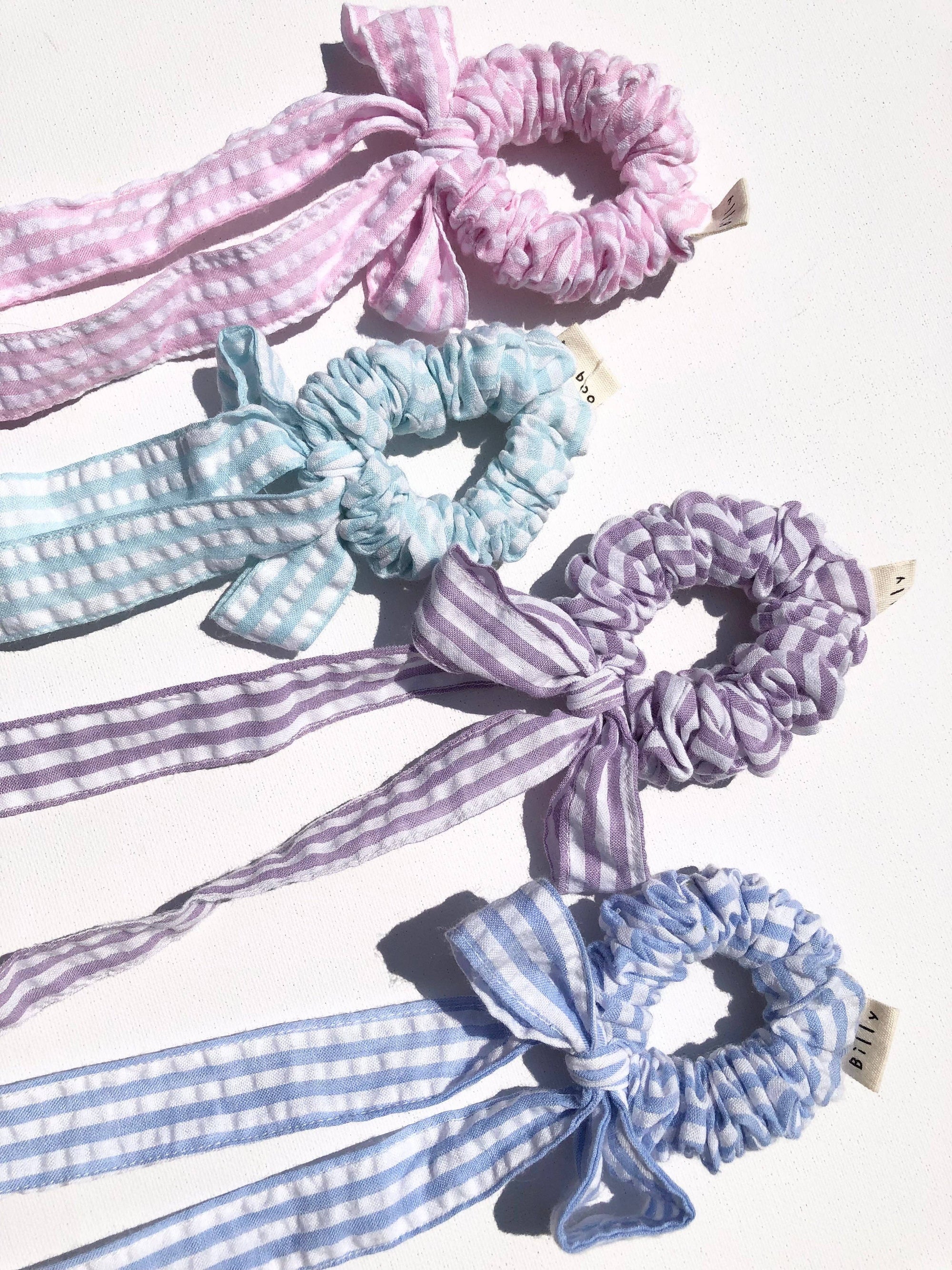 Stripe Bow Scrunchies
