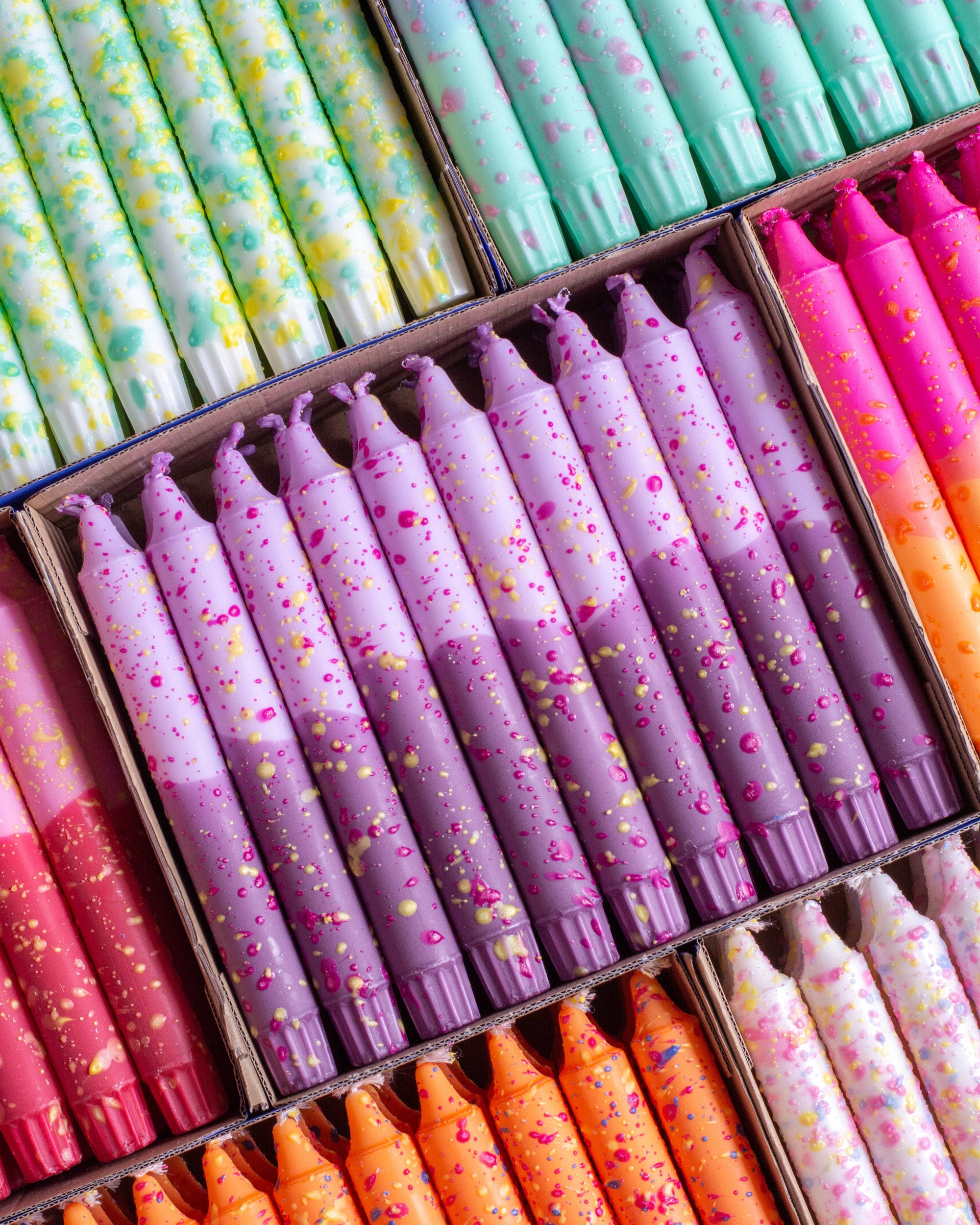 Taper candles- Summer vibes / Lavender Confetti