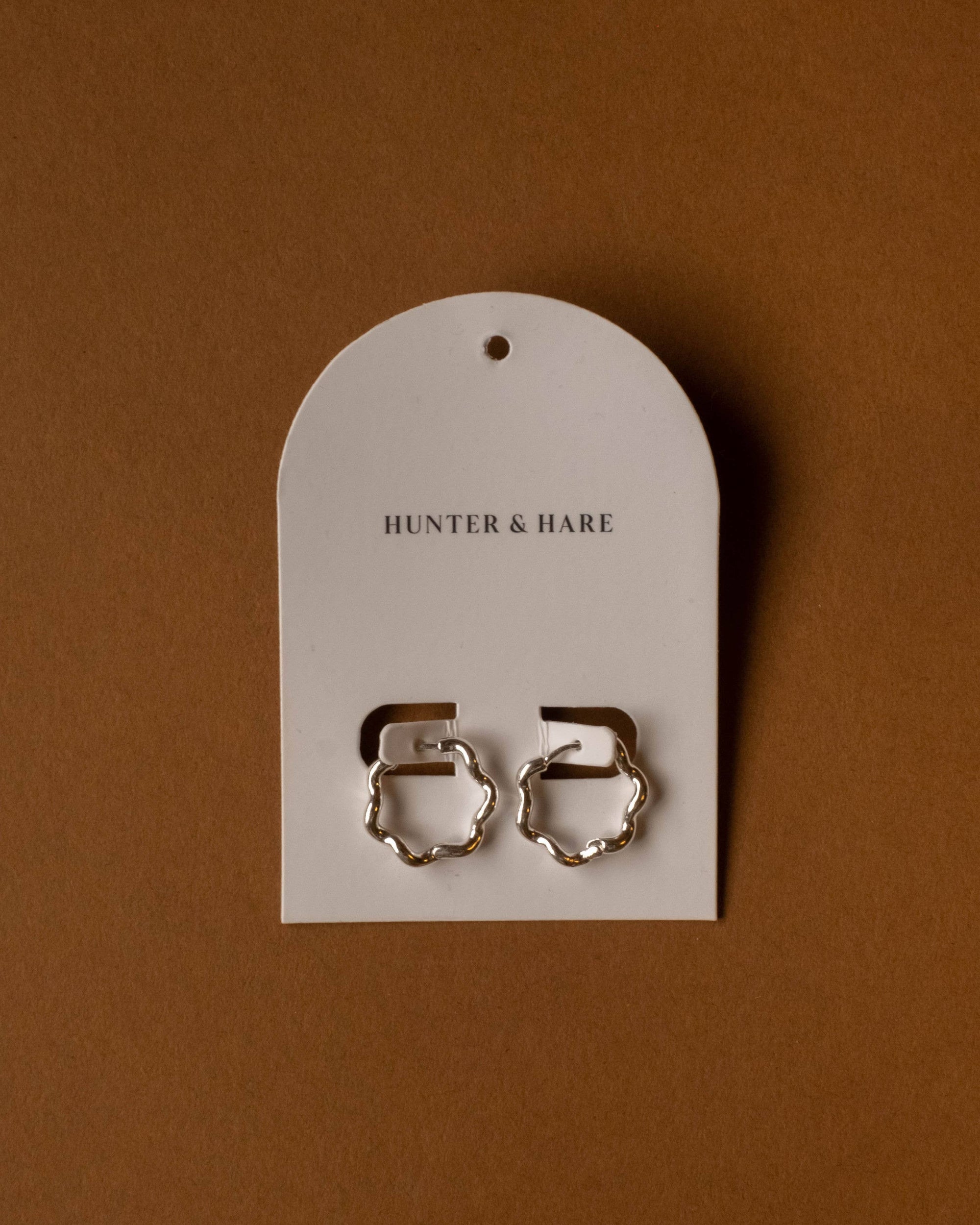 Elsie Twist Hoops - Silver