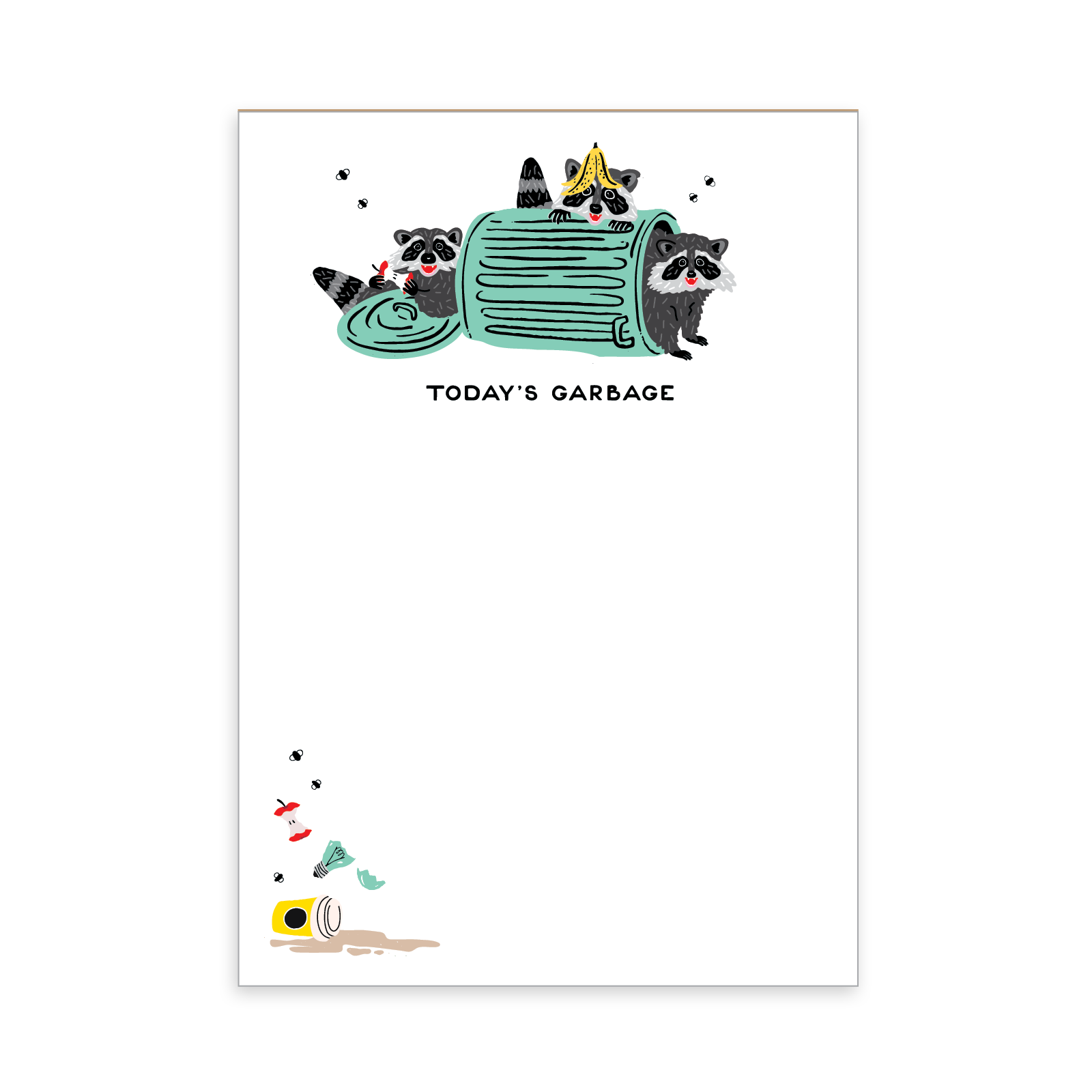 Todays Garbage Raccoons Notepad