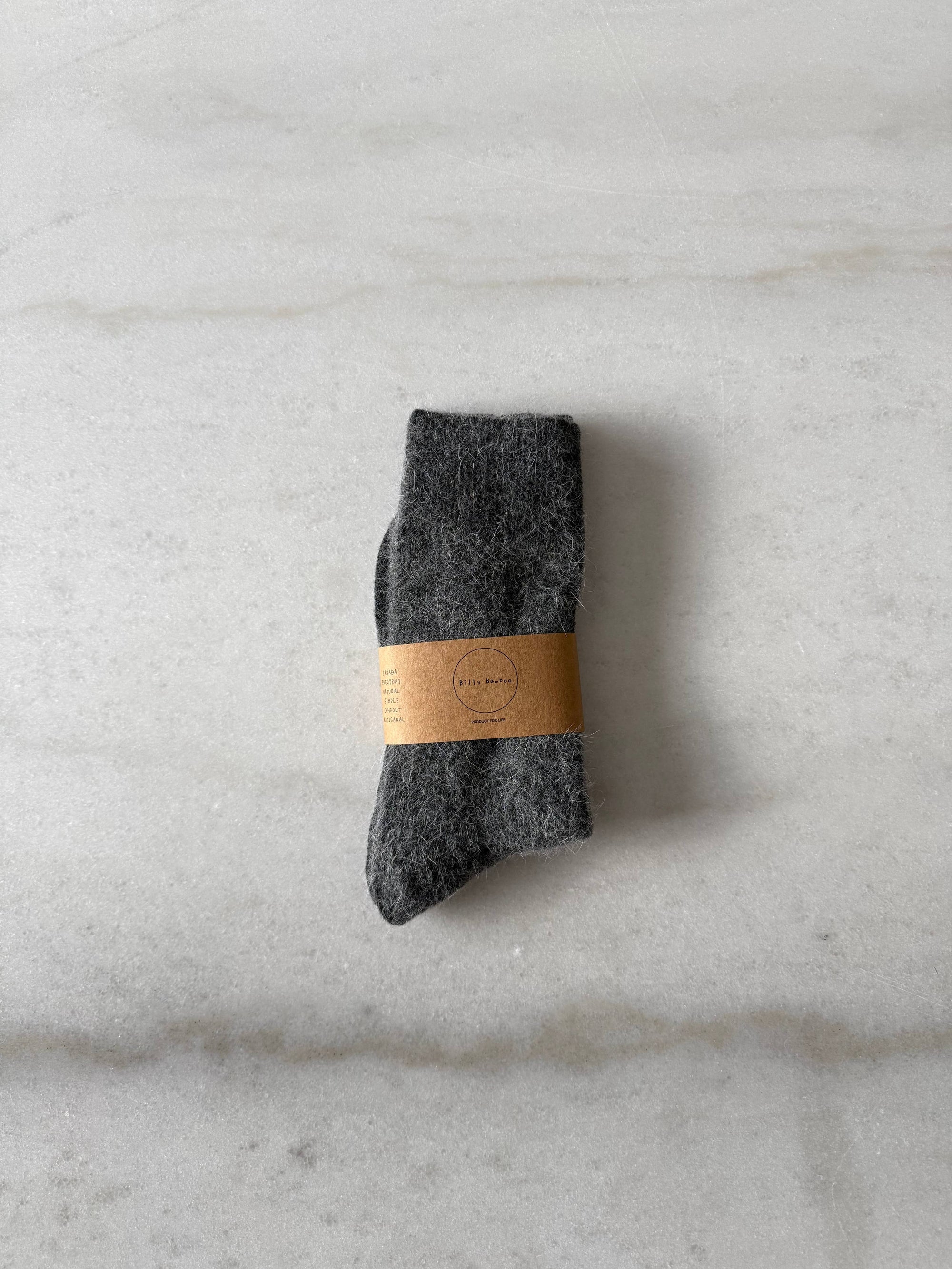 FLUFFY ANGORA SOCKS - crystal bright