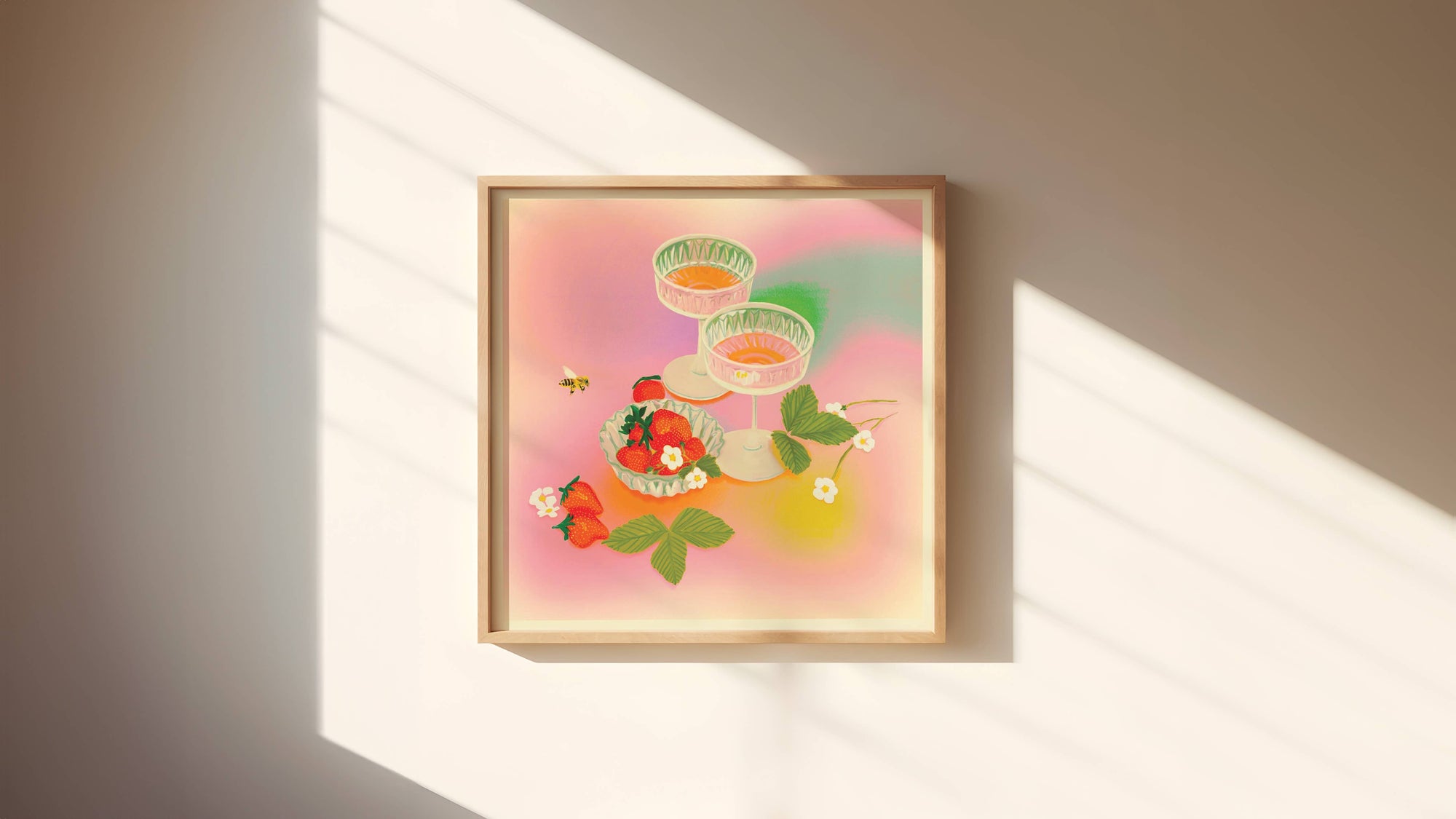 Strawberry Picnic Art Print