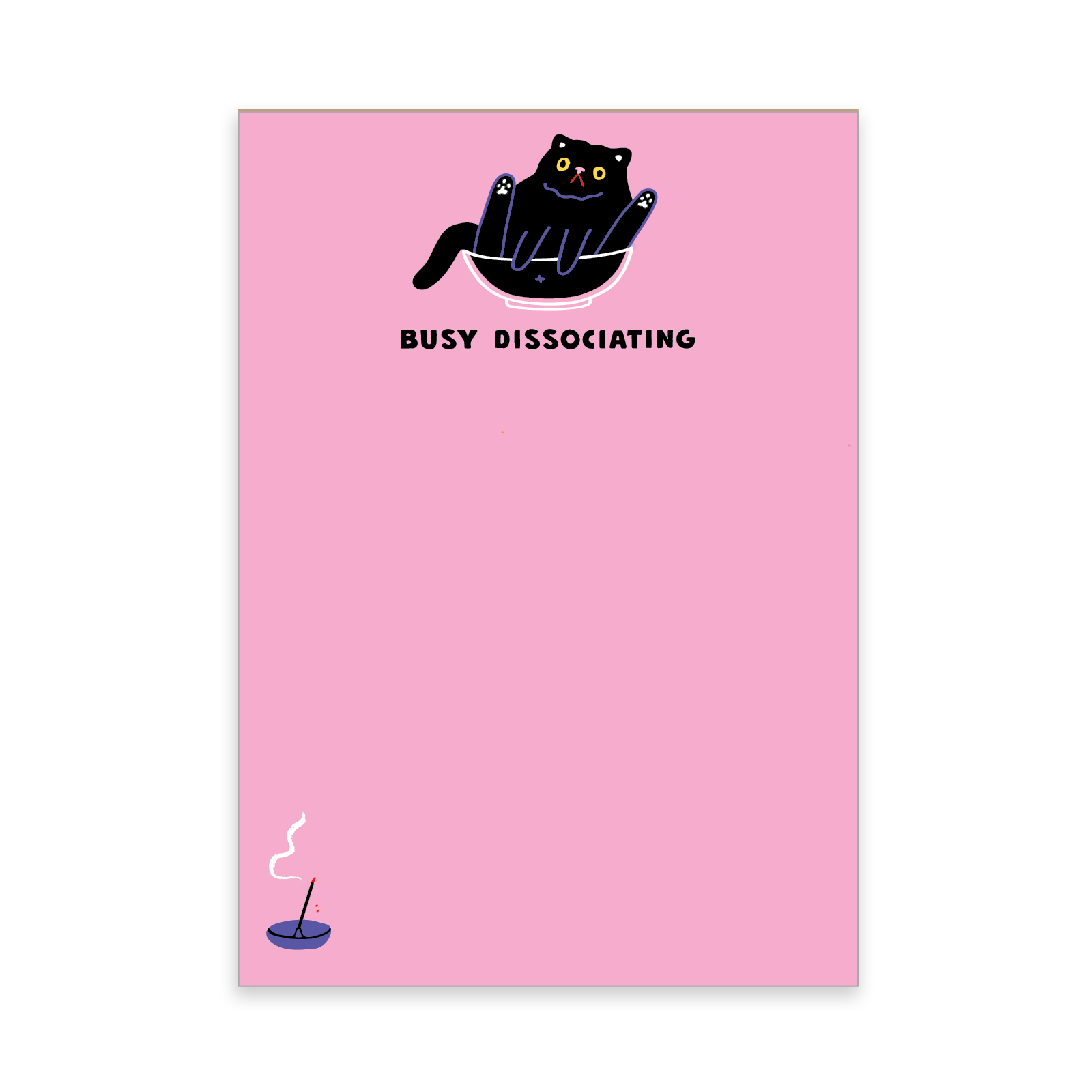 Busy Dissociating Cat Notepad