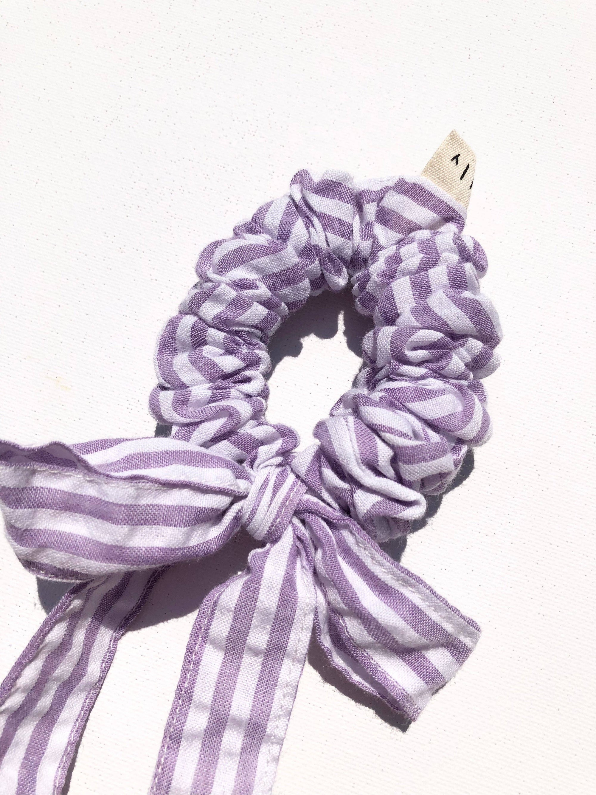Stripe Bow Scrunchies