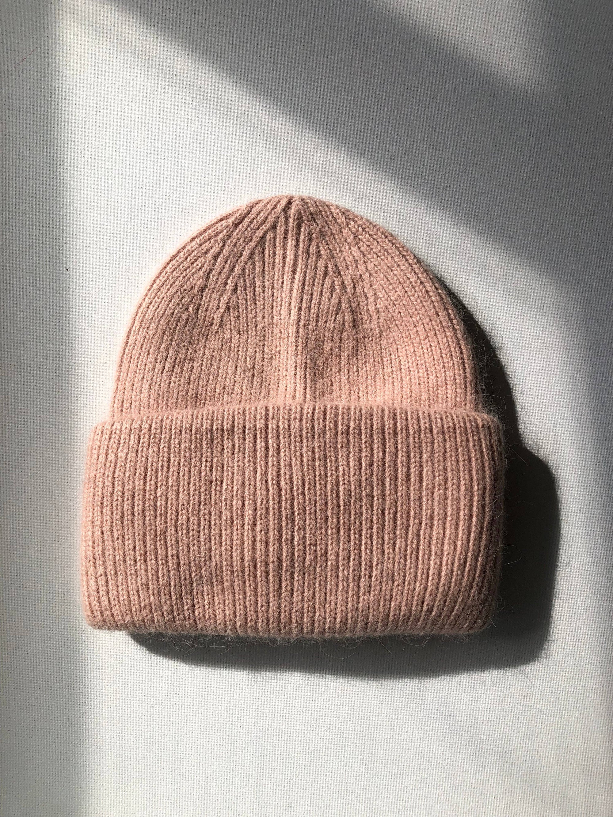 ROYAL ANGORA WOOL BEANIE - snow pastel