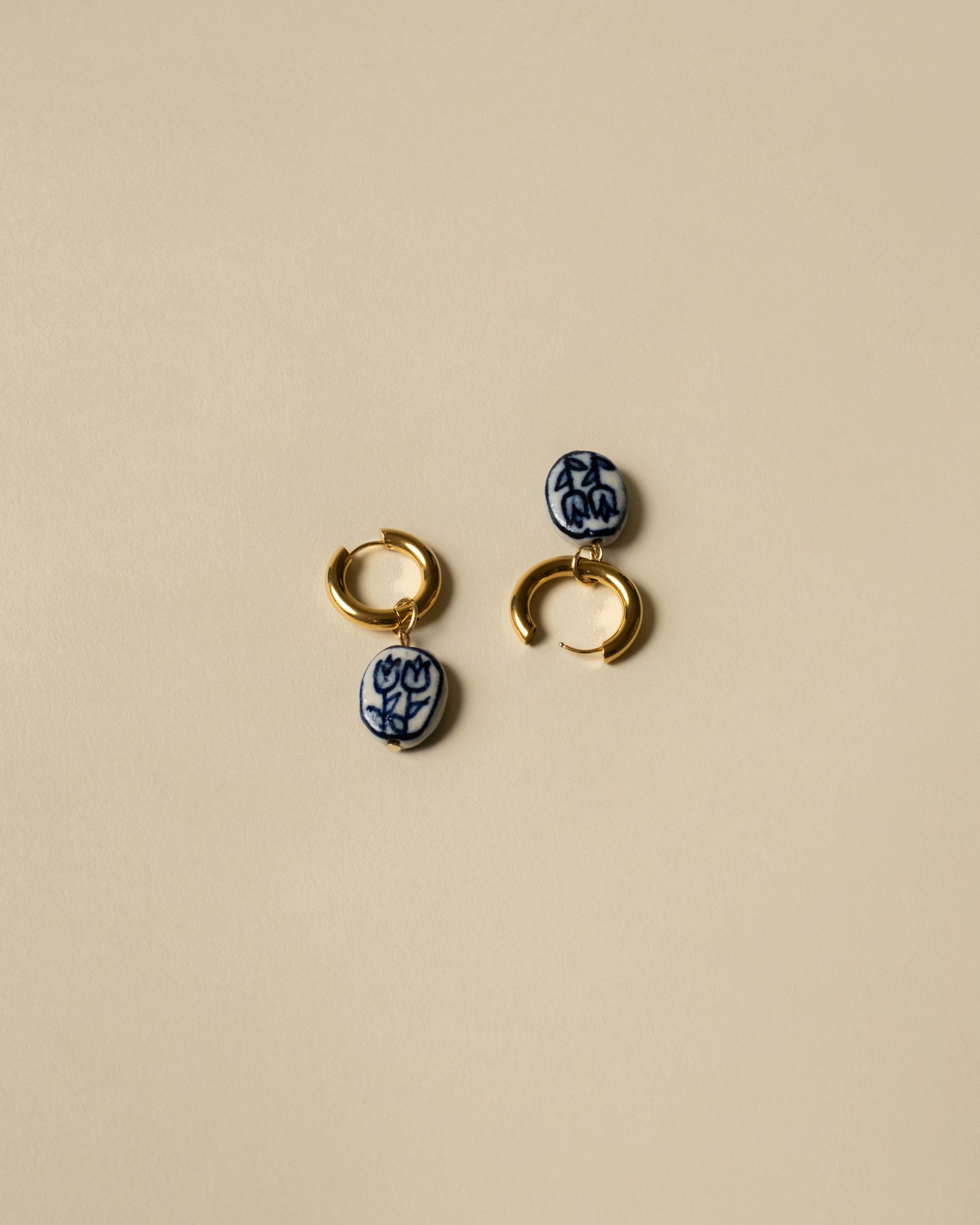 Chloe Tulip Porcelain Bead Hoops
