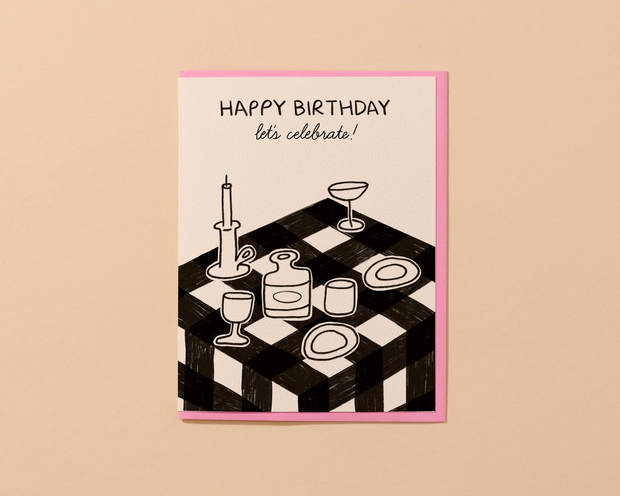 Happy Birthday Let’s Celebrate Dinner Party Card