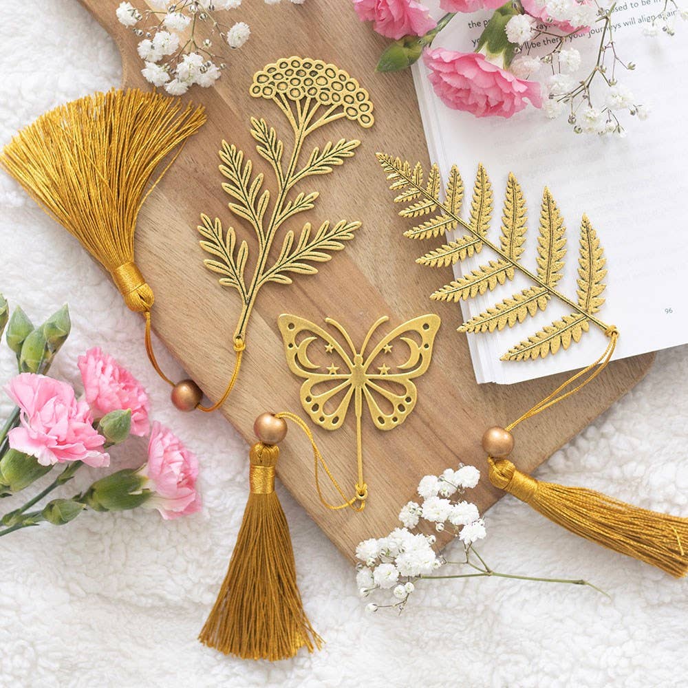 Luna Bloom Metal Leaf or Butterfly Bookmark