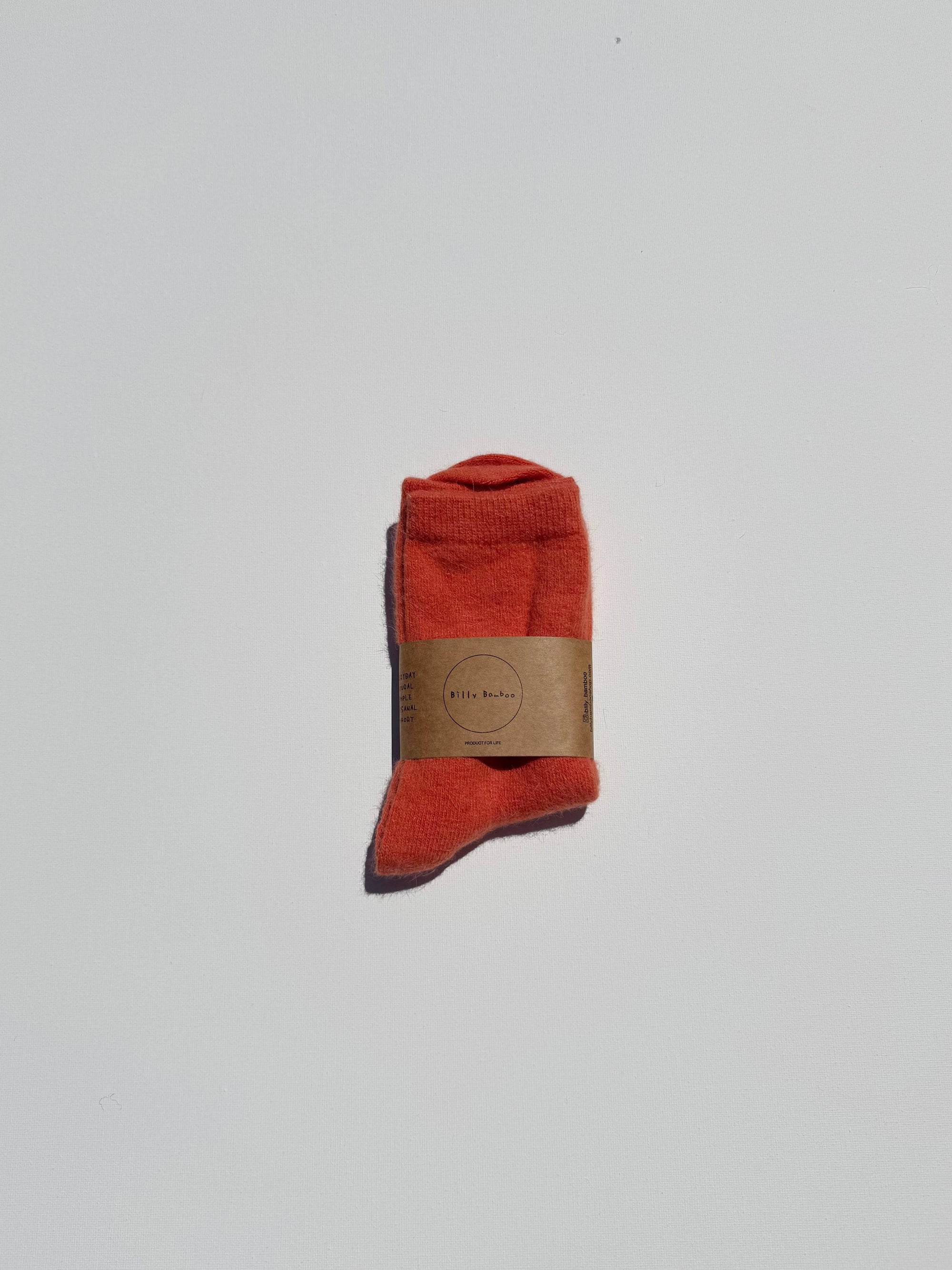 FLUFFY ANGORA SOCKS - crystal bright