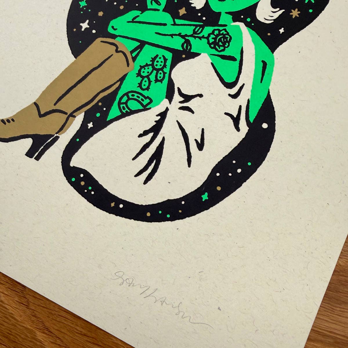 Western Alien Starr - Signed 8x10in Silkscreen Print on Recycled Paper