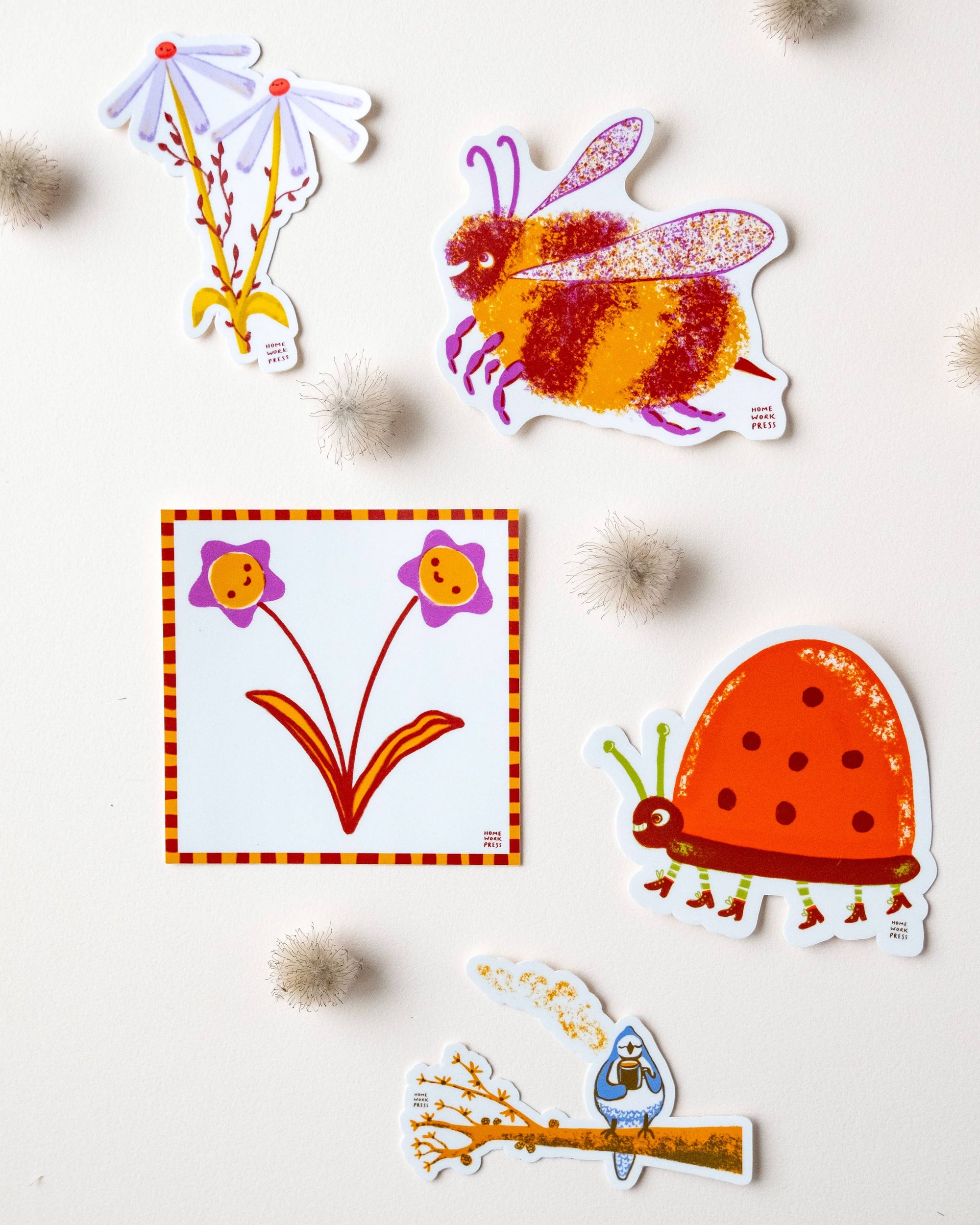 Coffee Bird Vinyl Sticker