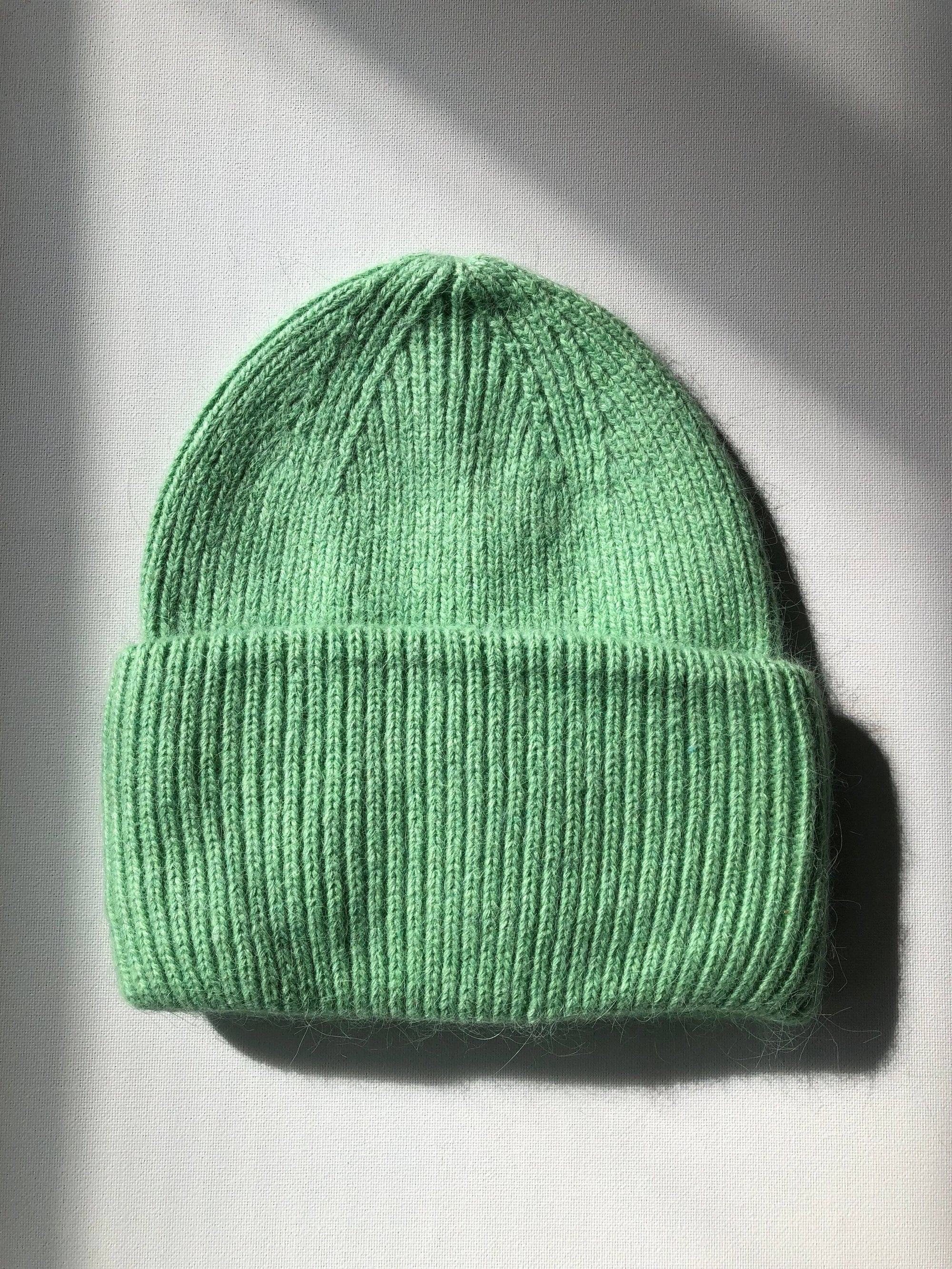 ROYAL ANGORA WOOL BEANIE - snow pastel