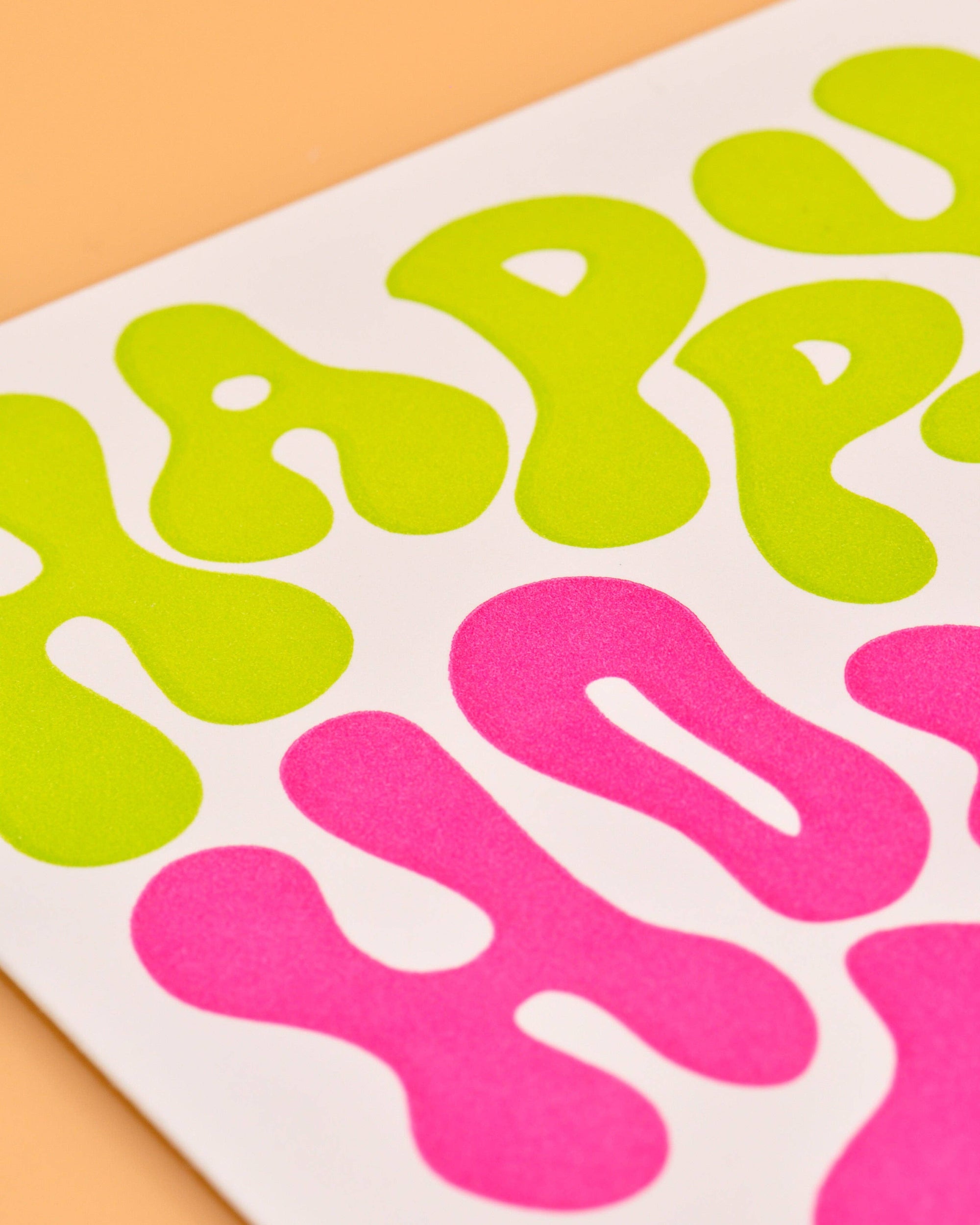 Bubble Happy Holidays Letterpress Greeting Card