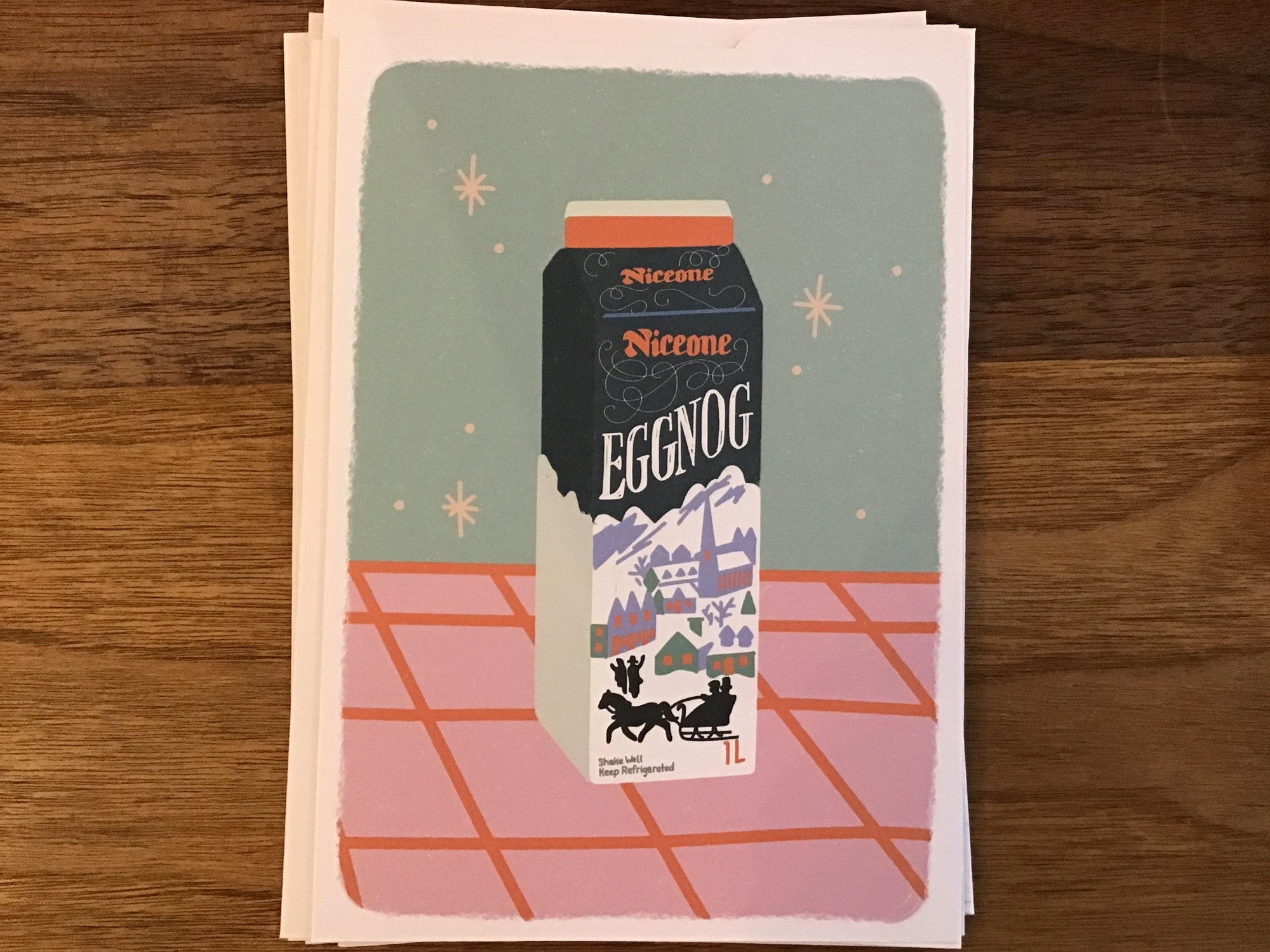 Egg Nog Eggnog Card