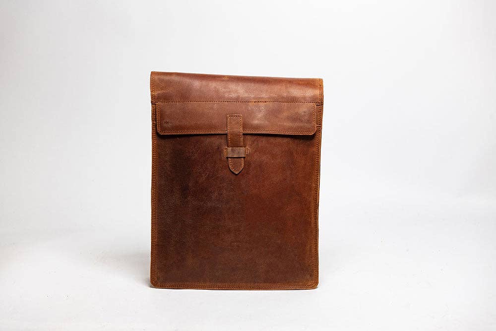 Montreal Leather Satchel - Saddle Brown