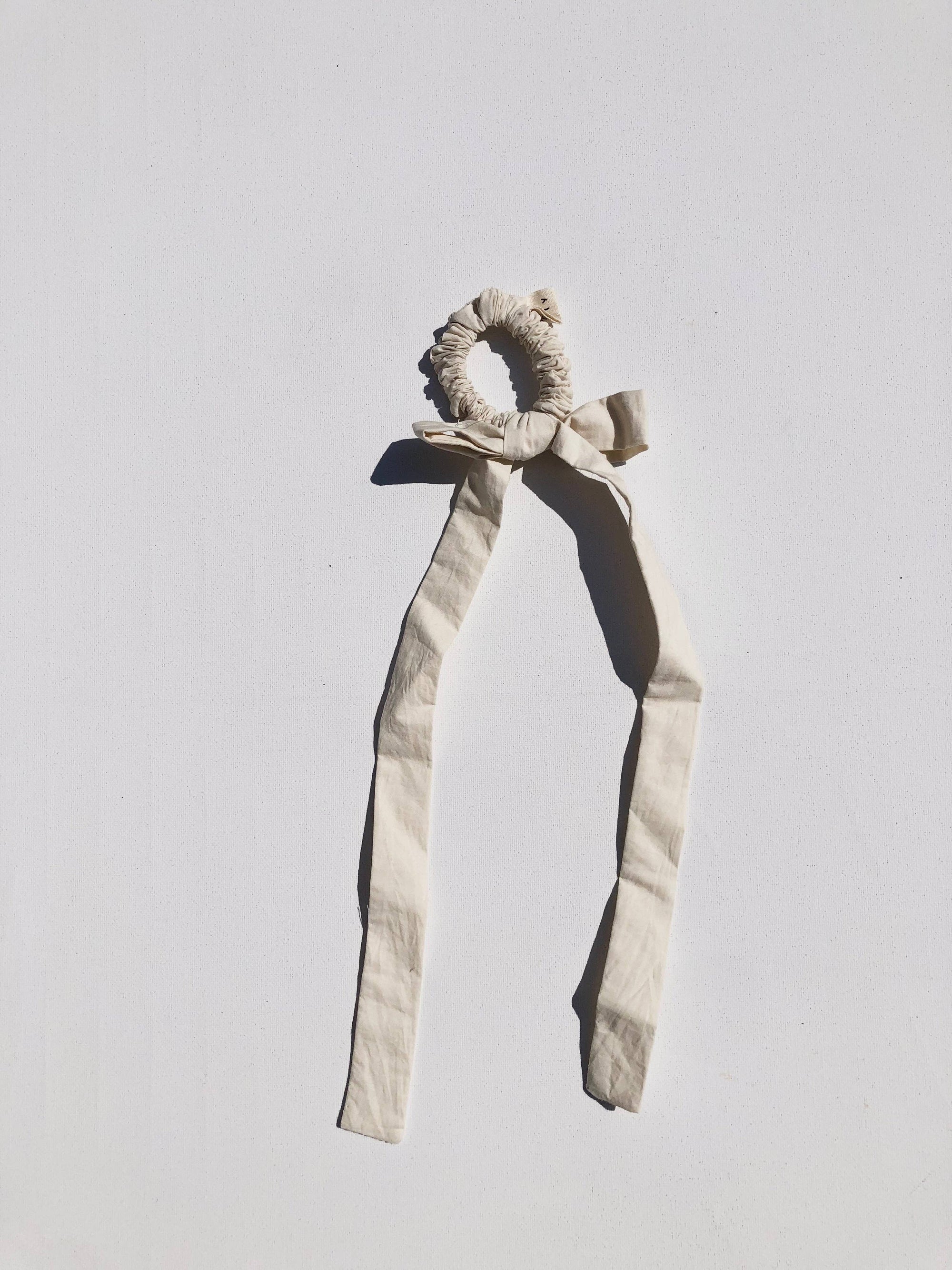 Cotton Poplin Bow Scrunchies