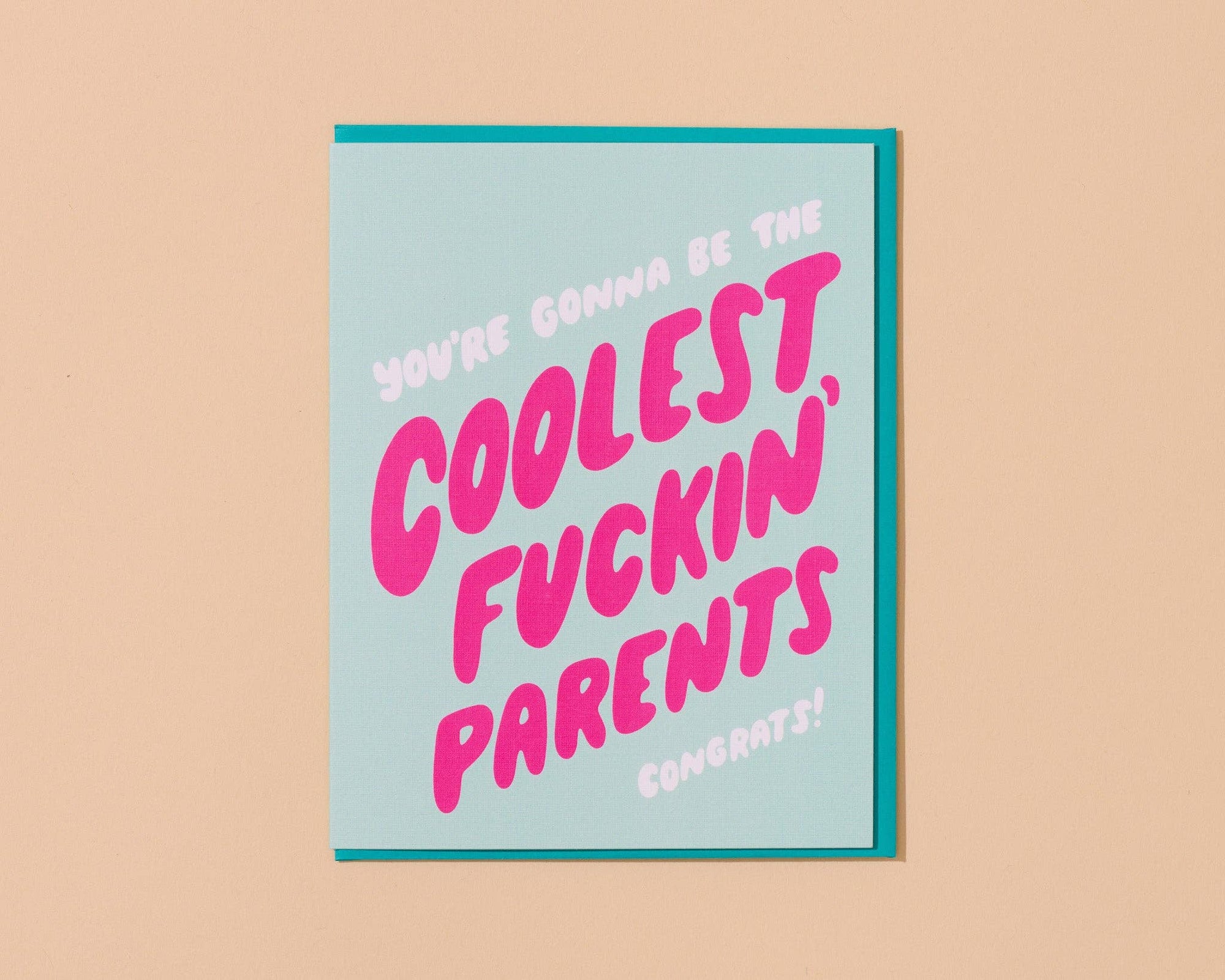 Congratulations New Baby Card – Cool Parents – Your Gal Kiwi
