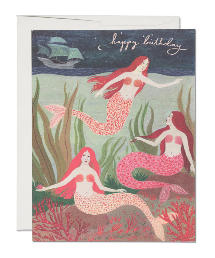 Happy Birthday Mermaids Card