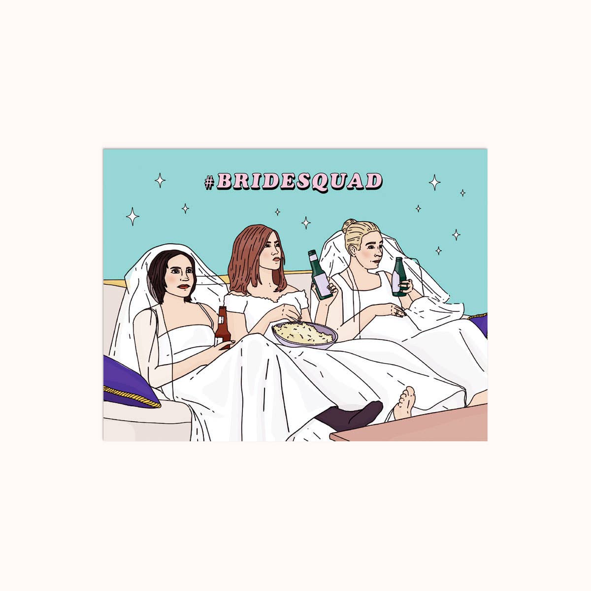 Friends #Bridesquad | Wedding Card