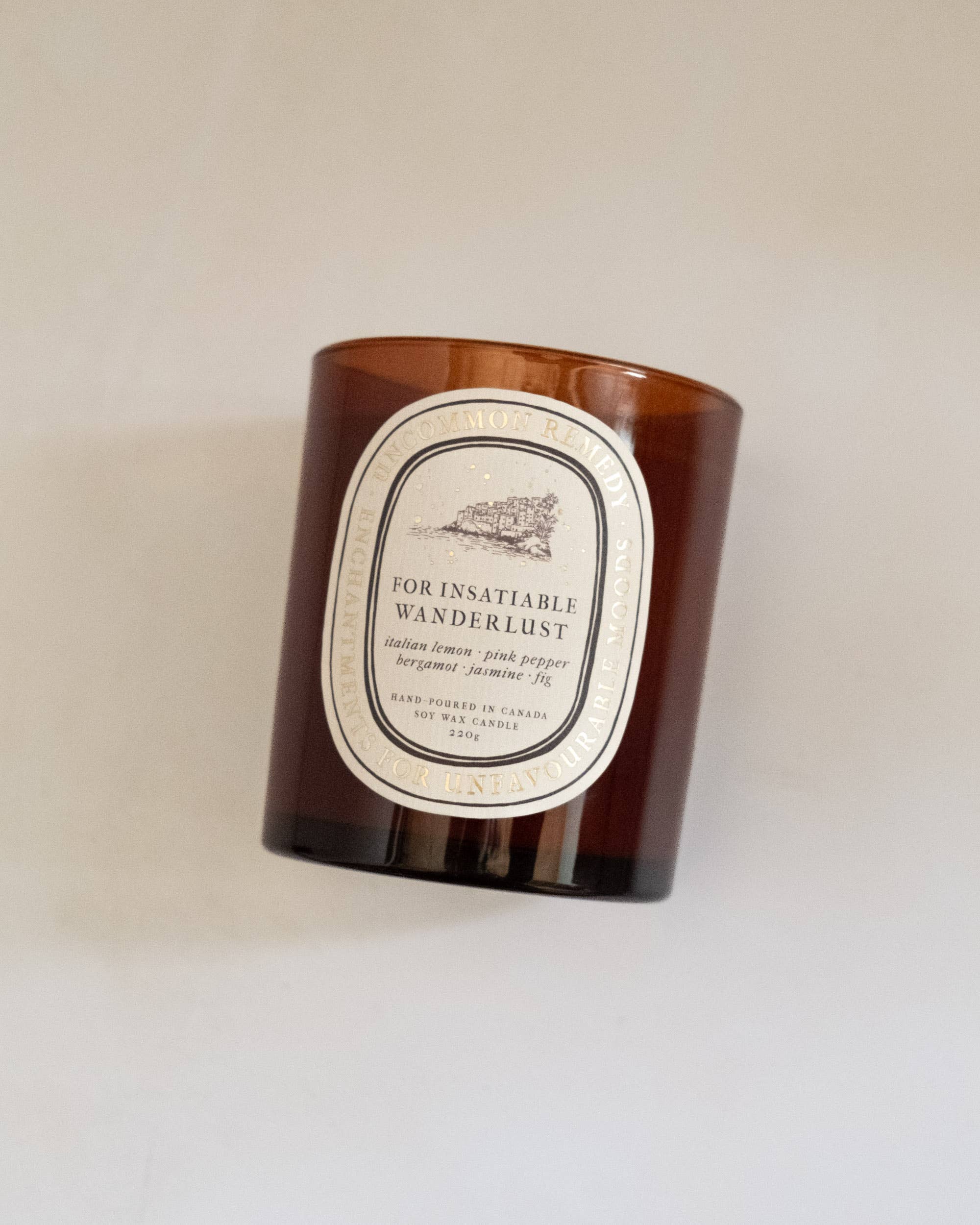 For Insatiable Wanderlust, 220g Soy Wax Candle