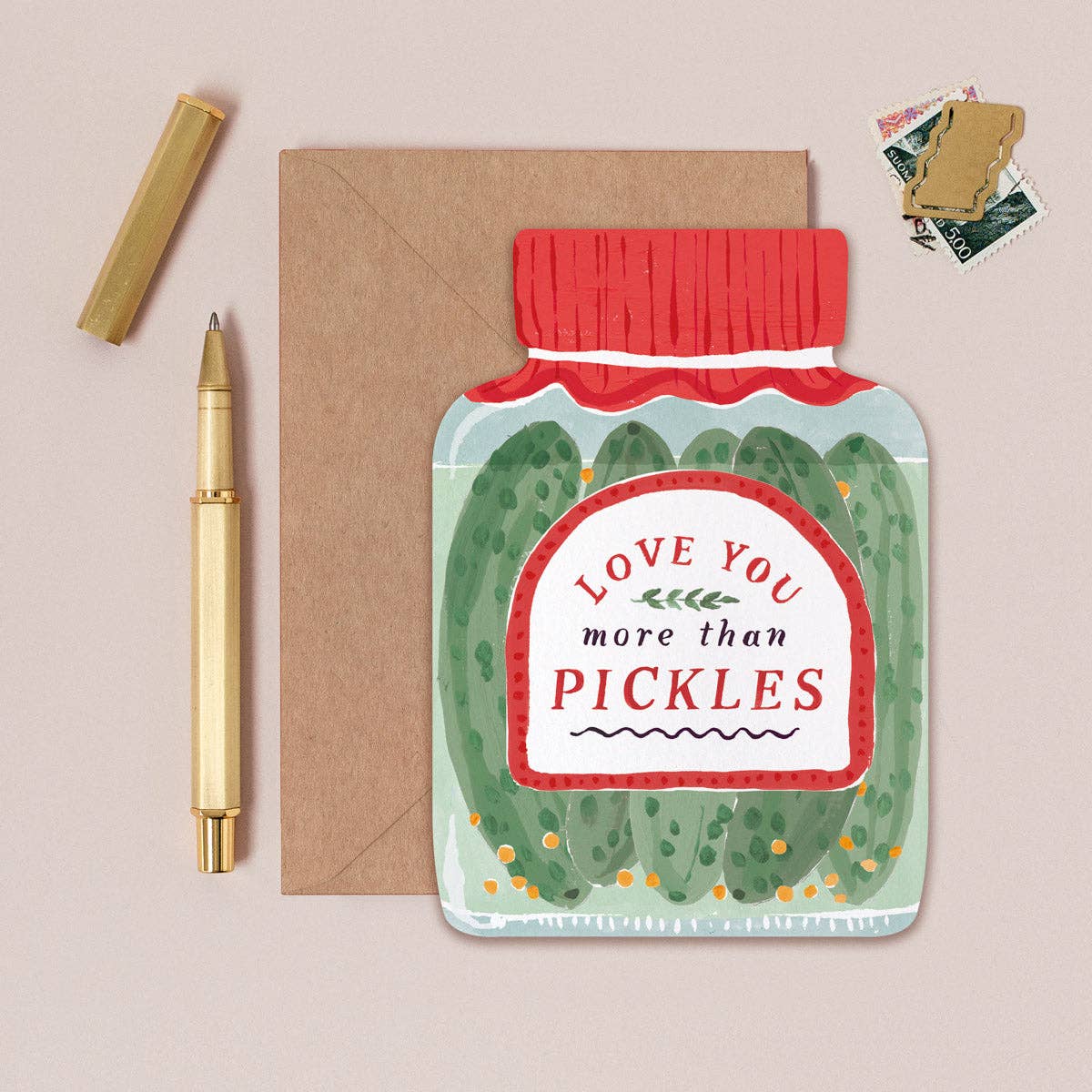 Love You More Than Pickles Card