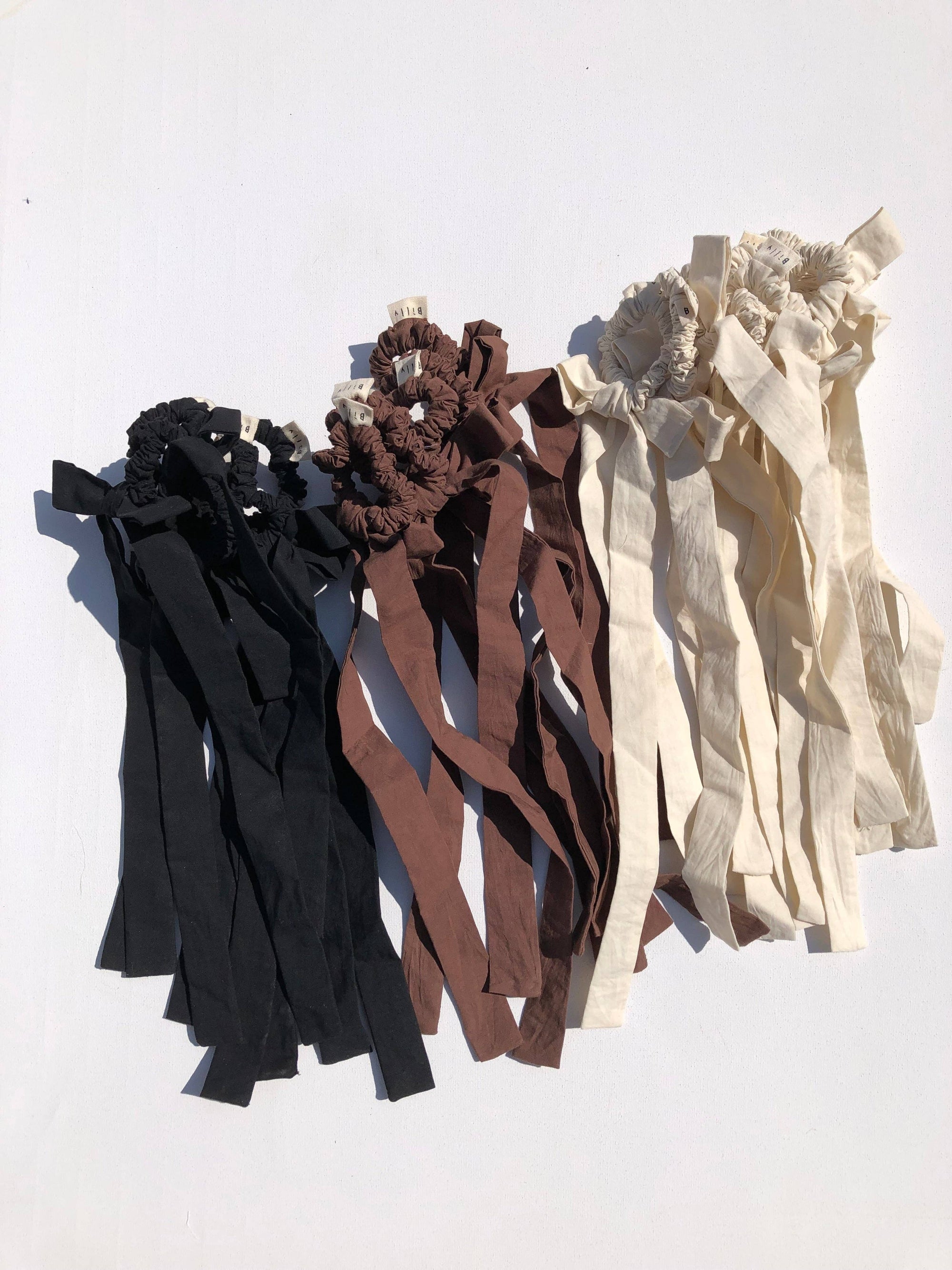 Cotton Poplin Bow Scrunchies