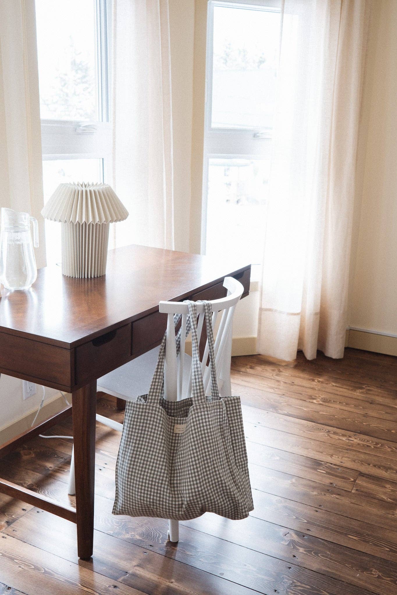 Organic cotton tote bag - Gingham collection